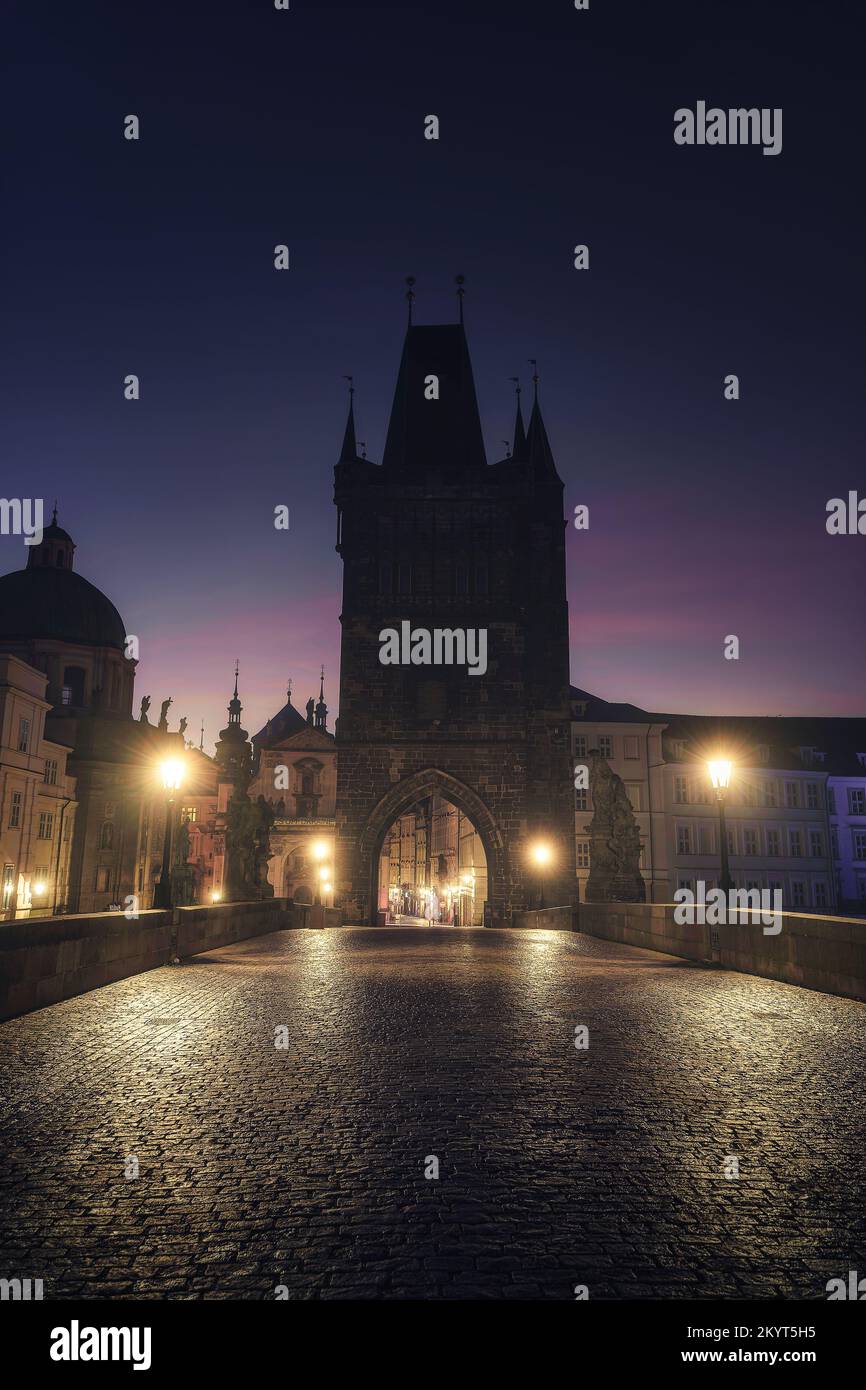 Karlsbrücke, Prag, Tschechische Republik Stockfoto