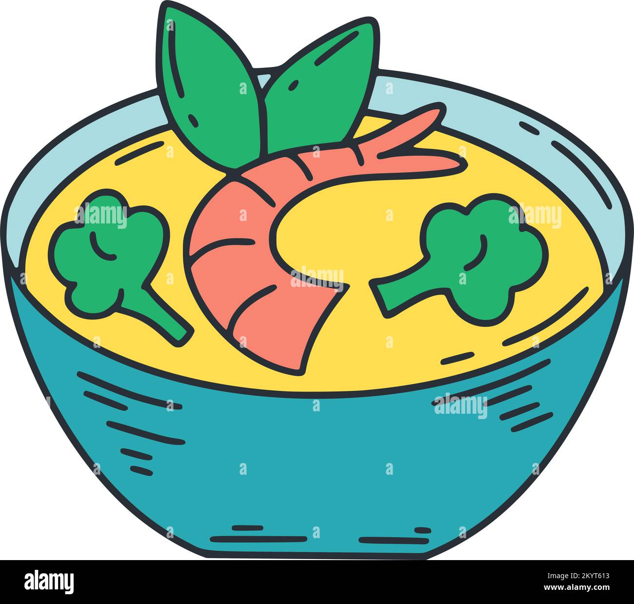 Miso Suppe Clip Art Vintage. Asiatische Nahrungsmittel-isolierte Vektordarstellung. Traditionelles japanisches Speisengericht Stock Vektor