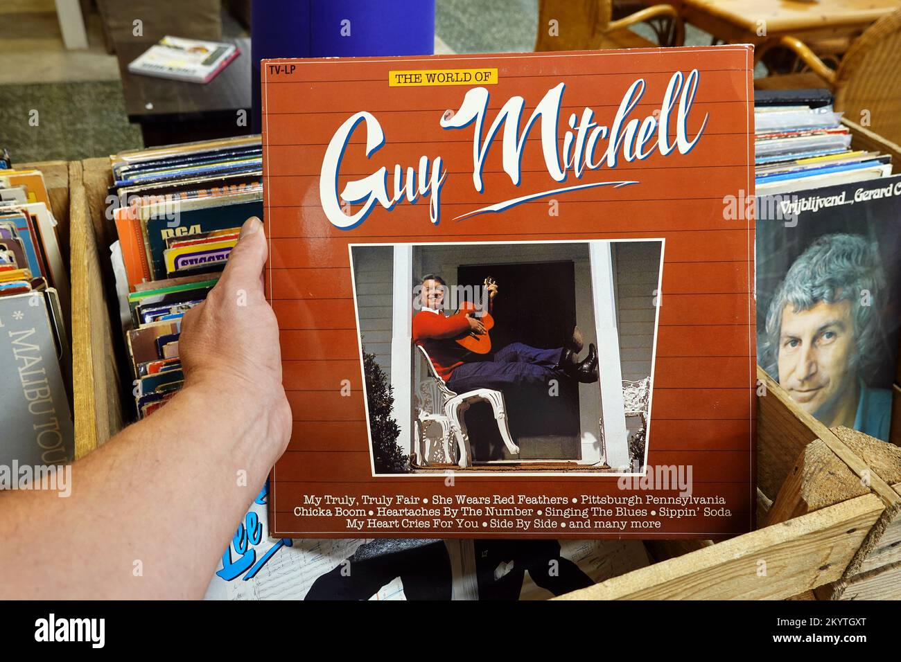 LP-Album: The World of Guy Mitchell Stockfoto