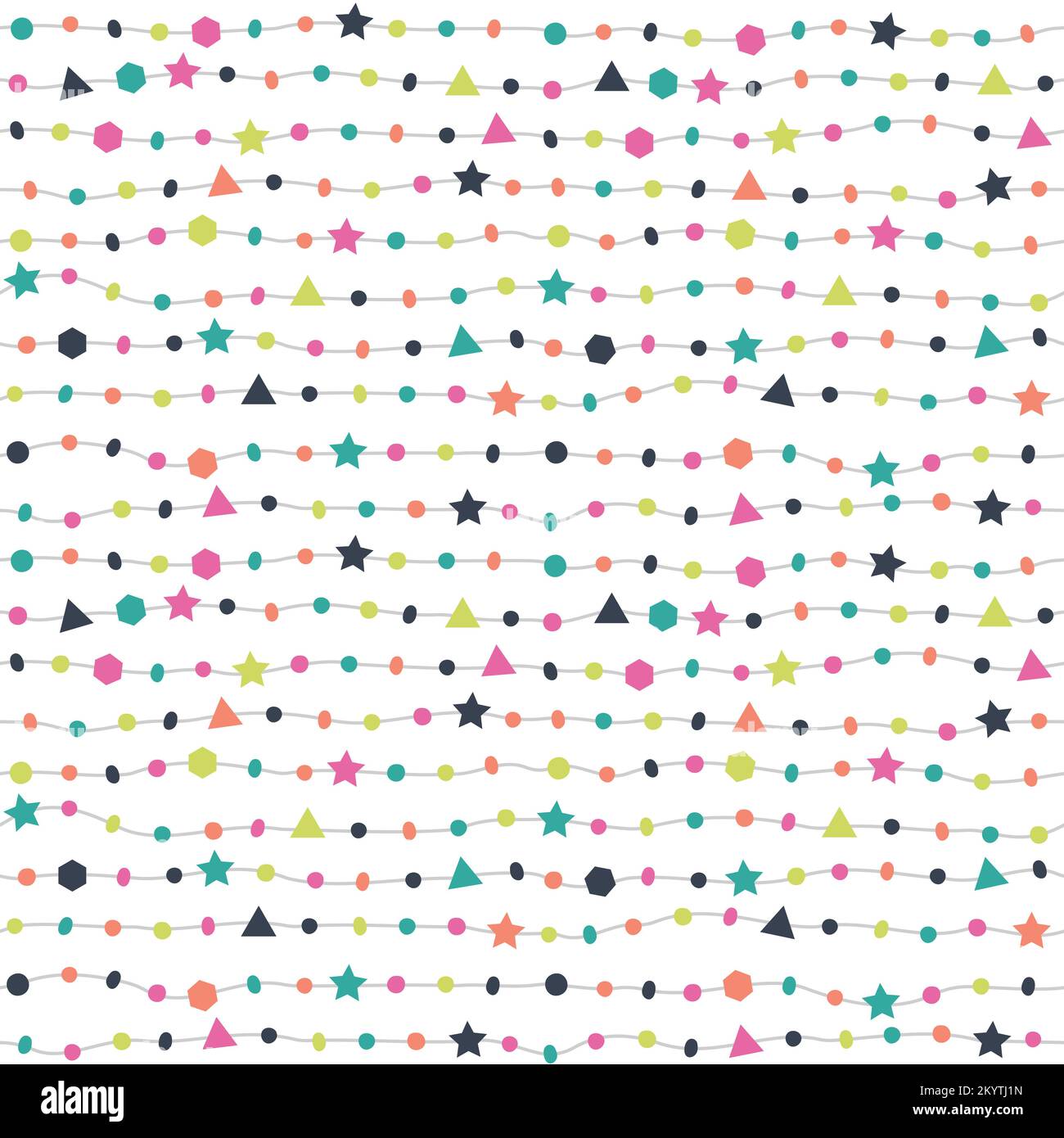 Nahtloses Muster mit handgezogenen Perlen aus ethnischer Herkunft Stock Vektor