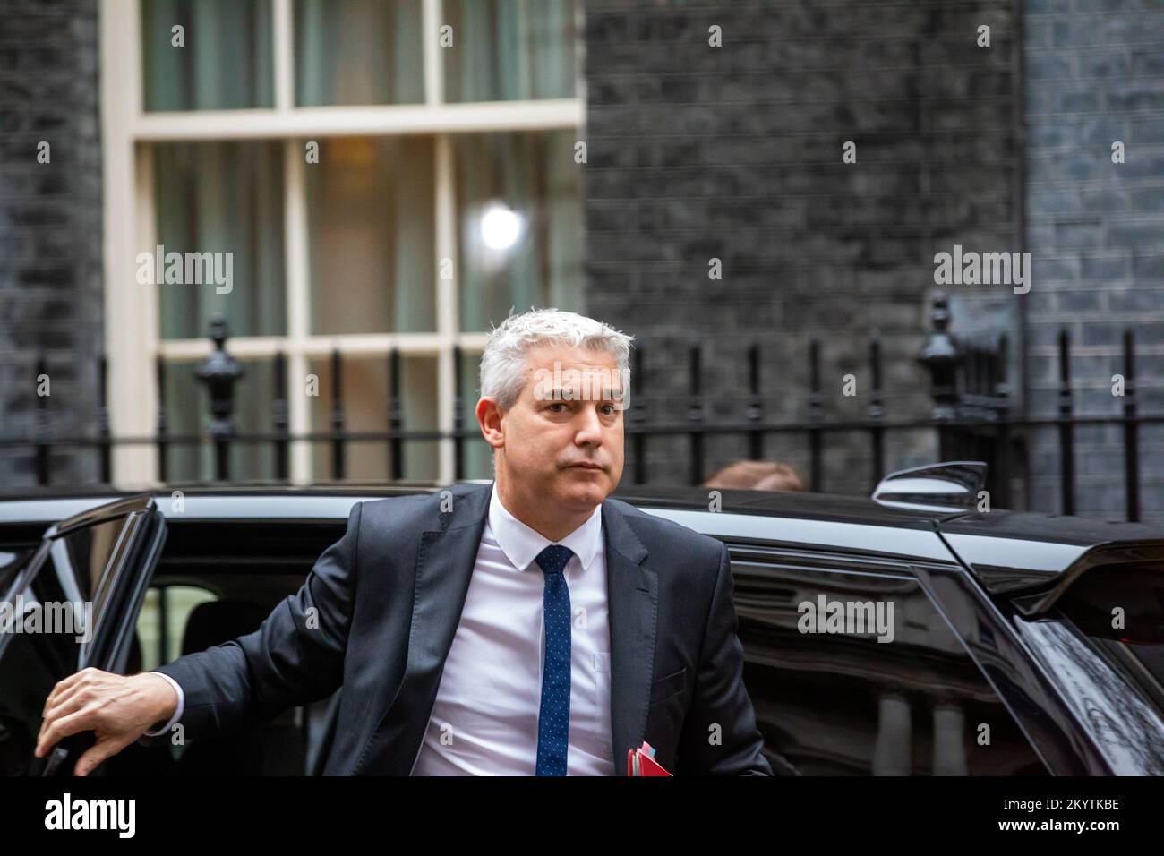 Steve Barclay, Sekretär für Gesundheit und Sozialfürsorge, vor der Nr. 10 Downing Street in London Stockfoto