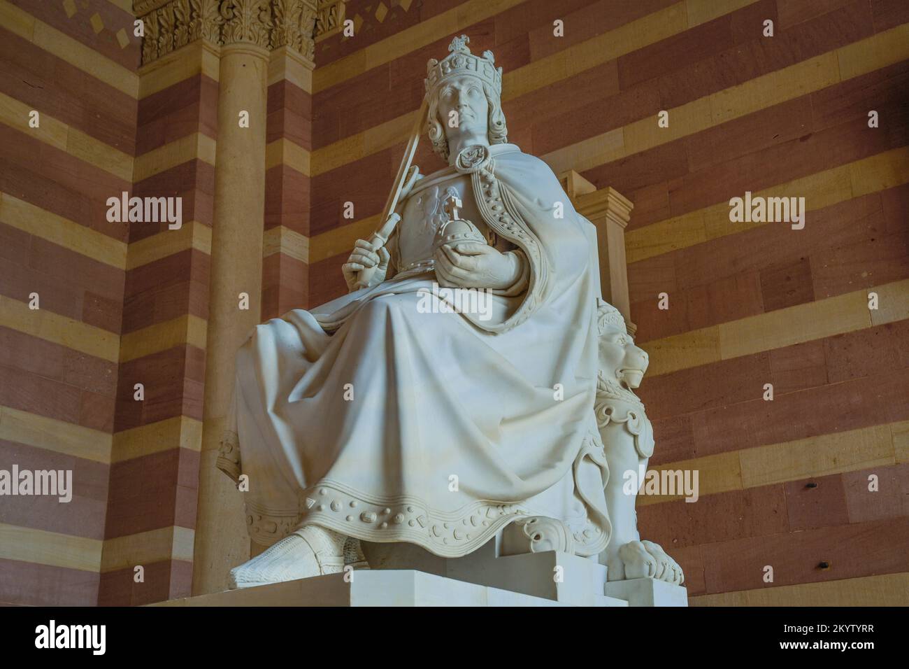 Grabdenkmal für Rudolf von Habsburg, Vorhalle, Kaiser- und Mariendom zu Speyer, Rheinland-Pfalz, Deutschland Stockfoto