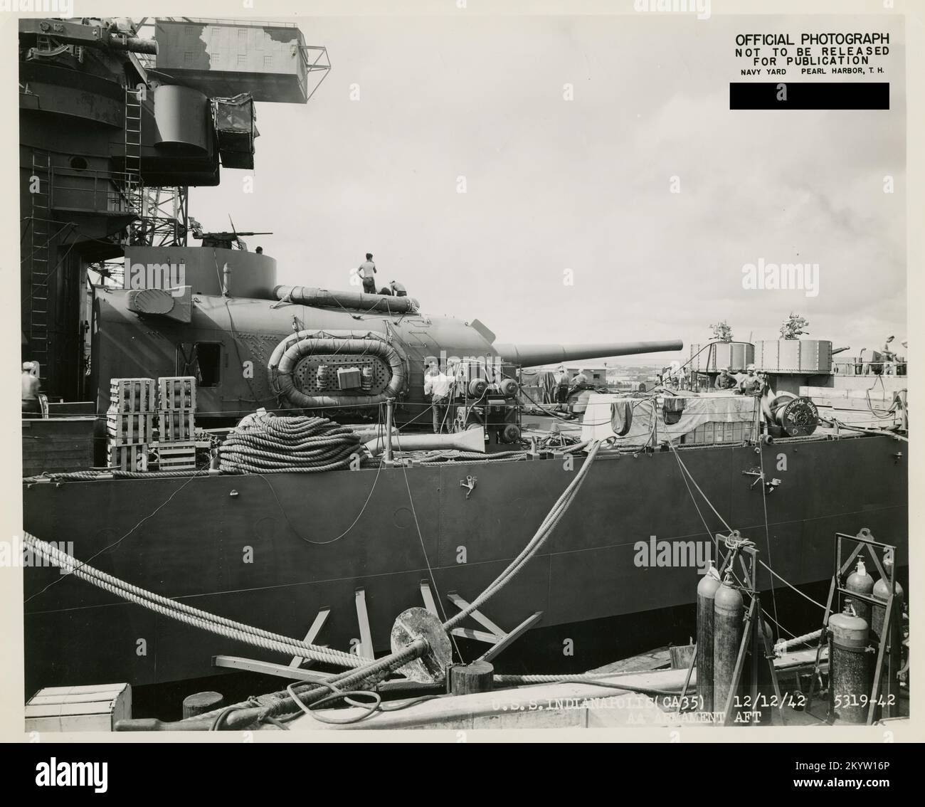 Foto der USS Indianapolis (CA-35), Schiffe, Marineschiffe, Boote, Marineschichte, Die Marine Stockfoto