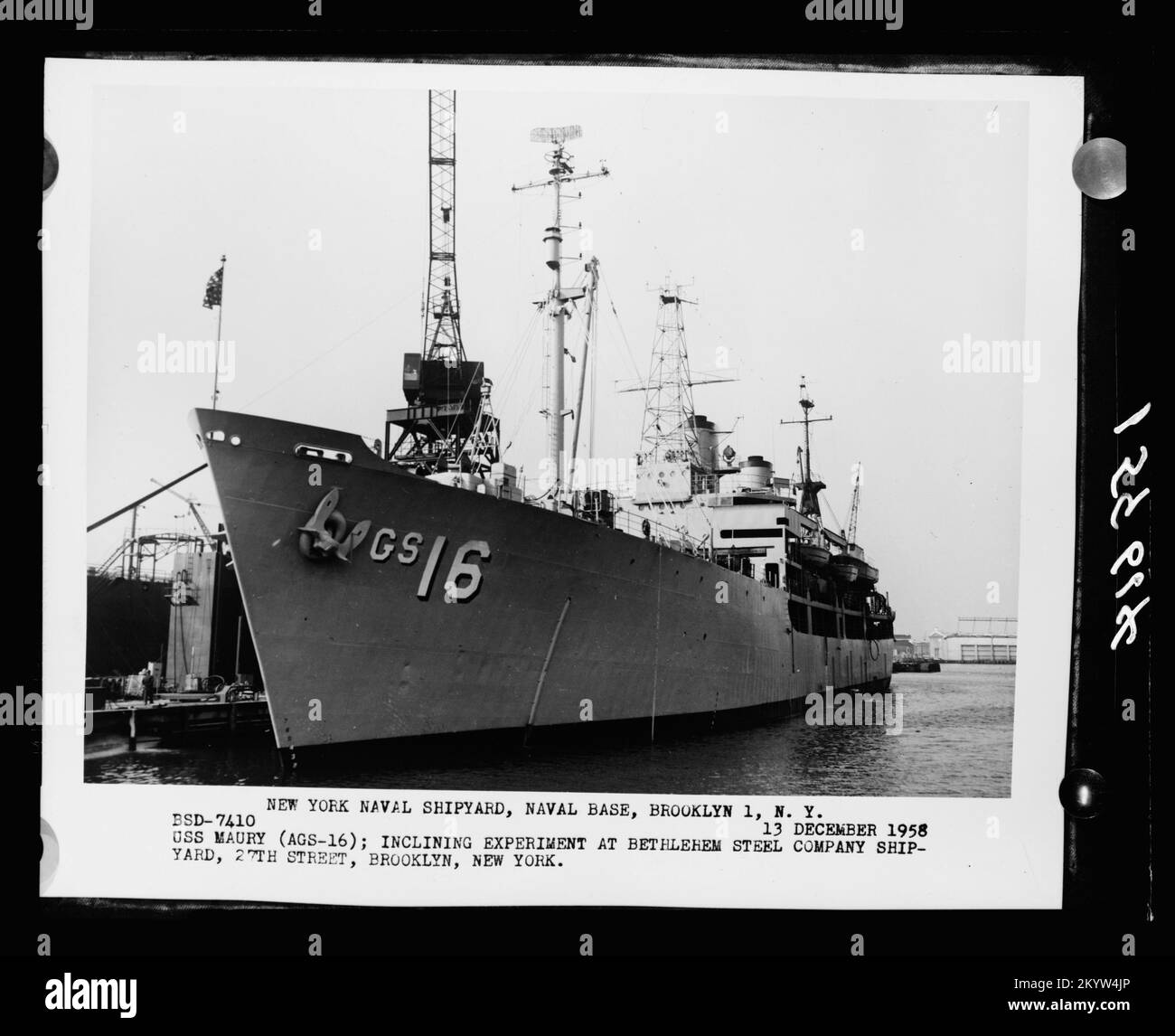 AGS-16 Maury, Schiffe, Marineschiffe, Boote, Marineschichte, Die Marine Stockfoto