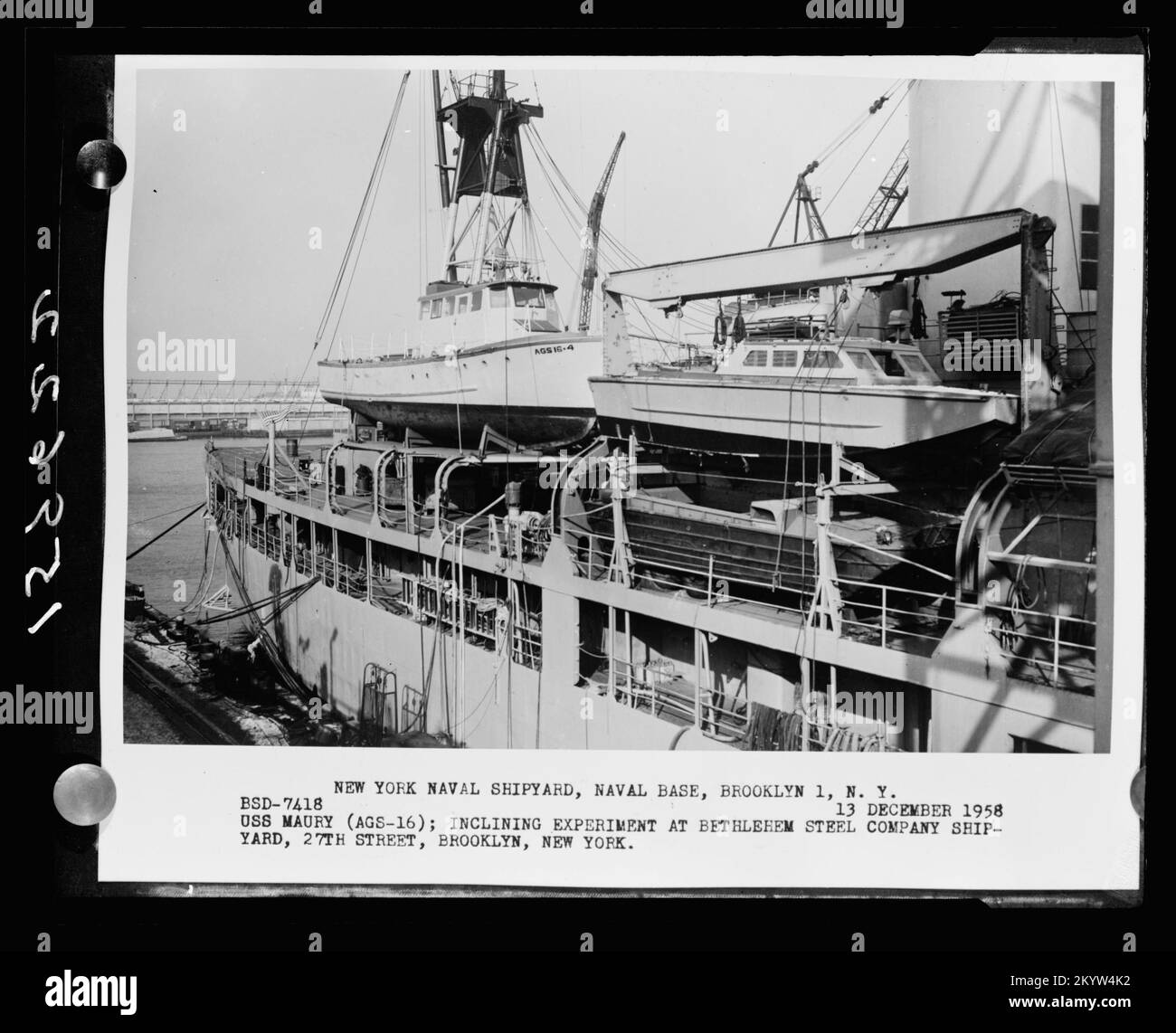 AGS-16 Maury, Schiffe, Marineschiffe, Boote, Marineschichte, Die Marine Stockfoto