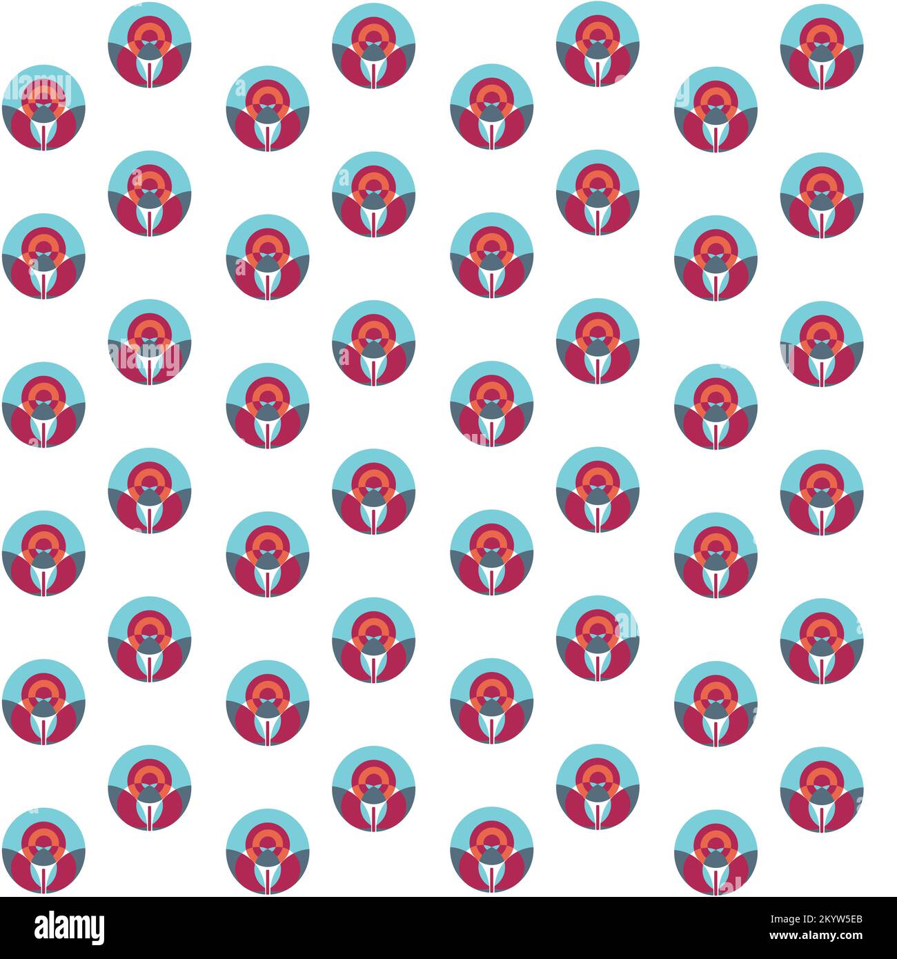 Modernes, nahtloses Muster mit großem Blumenvektor. Hintergrund isoliert. Digital gezeichnete Darstellung. Kann als Textilstoff oder Tapete, Karten, einladend verwendet werden Stock Vektor