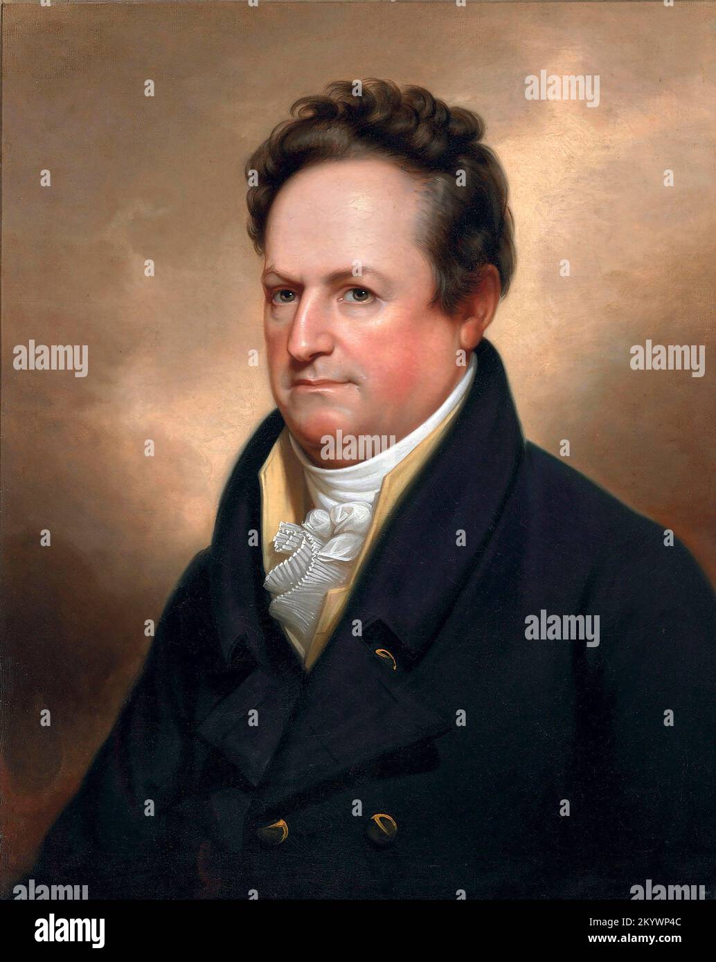 Der amerikanische Politiker und Naturforscher DeWitt Clinton (1769-1828) von Rembrandt Peale (1778-1860), Öl auf Leinwand, c. 1823 Stockfoto