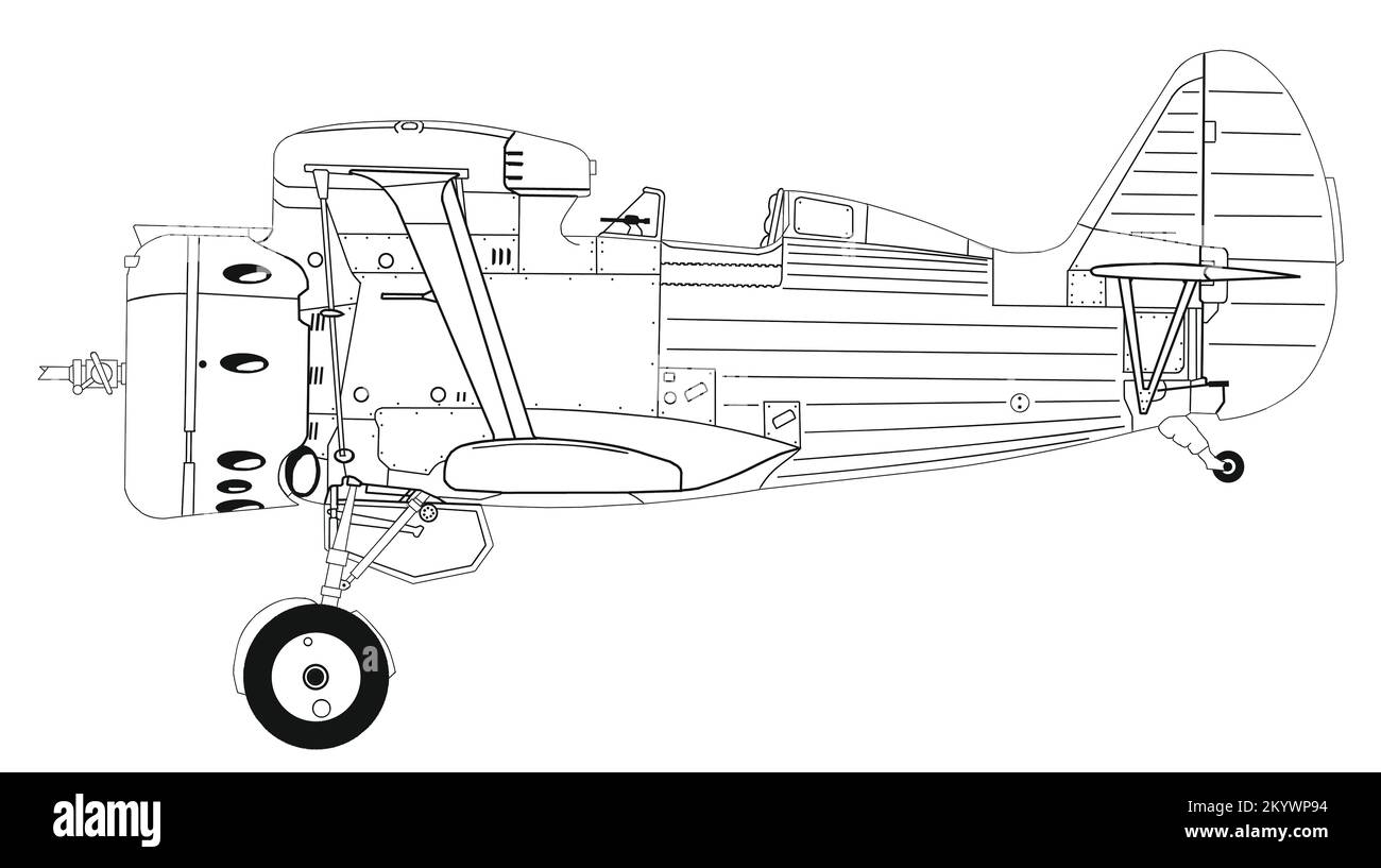 Polikarpov I-153 Chaika Stockfoto