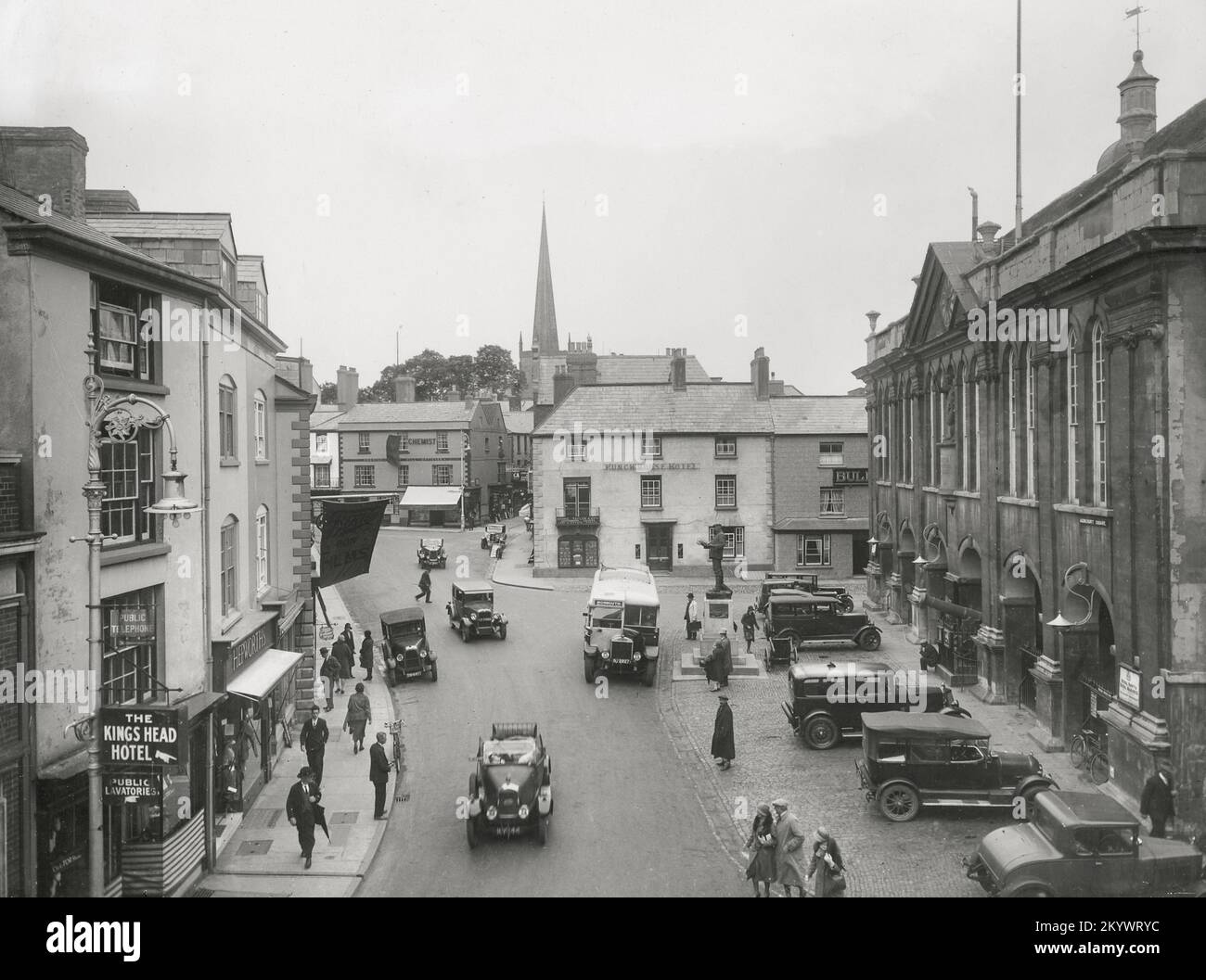 Oldtimer-Foto - 1931 - Agincourt Square, Monmouth, Wales Stockfoto