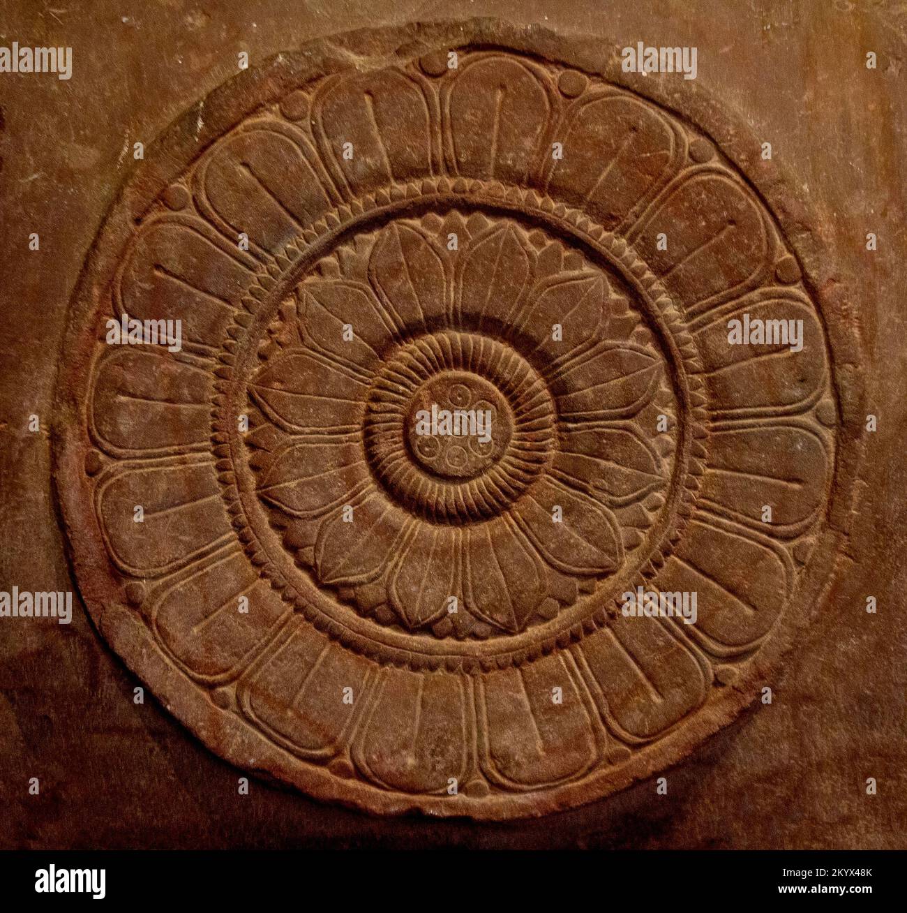 Steinkunst aus dem alten Indien Stockfoto