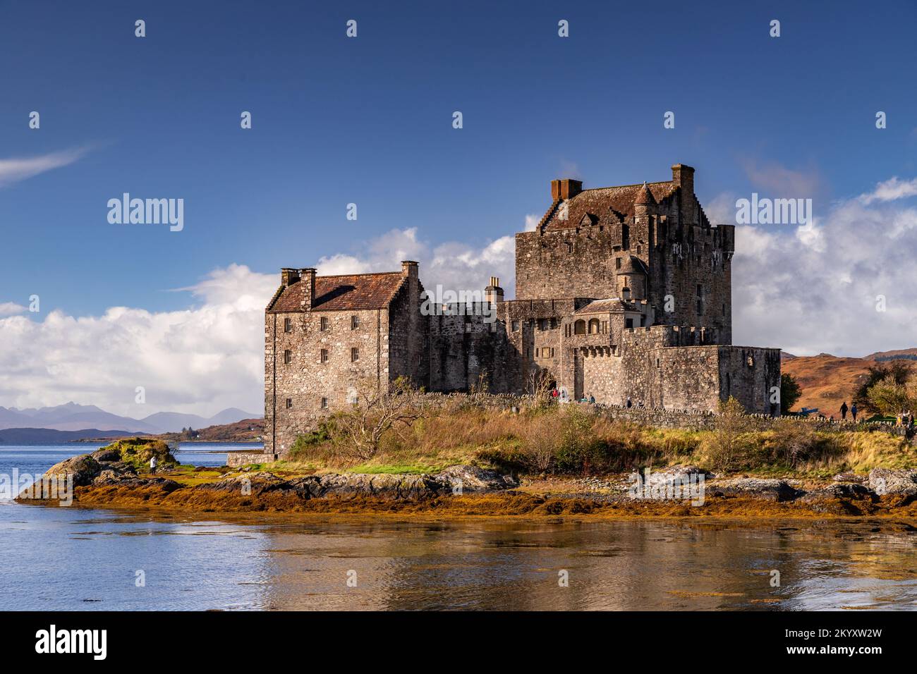 Schloss Eilean Donan im Hochland Schottlands Stockfoto