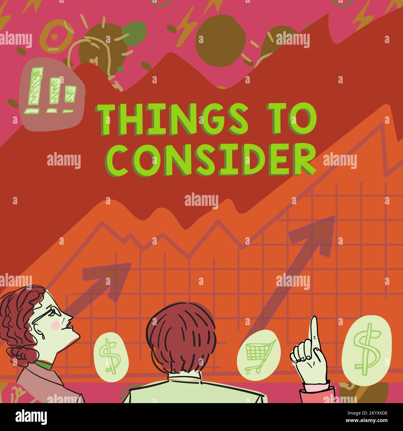 Mit der Hand schreiben Sie Dinge, die Sie bedenken sollten. Business Showcase-Liste, um den Zeitplan für den Einkauf zu überprüfen oder zu erledigen Stockfoto