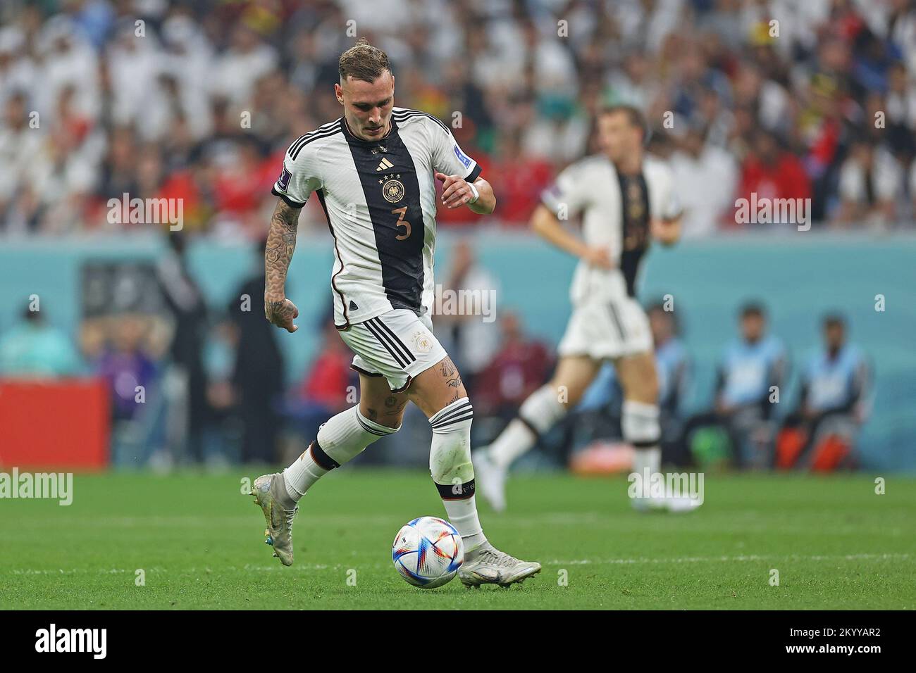 Al-Rayan, Katar. 02.. Dezember 2022. 1.. Dezember 2022; Ahmed bin Ali Stadium, Al Rayyan, Katar; FIFA Fußball-Weltmeisterschaft, Costa Rica gegen Deutschland; David Raum von Deutschland Kredit: Action Plus Sports Images/Alamy Live News Stockfoto