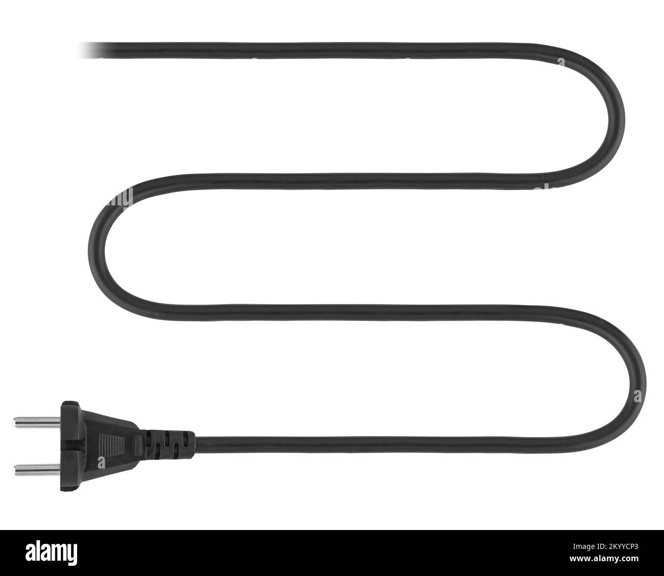 Kabel mit Netzstecker, isoliert auf weißem Hintergrund Stockfoto Kabel mit Netzstecker, isoliert auf weißem Hintergrund Stockfoto