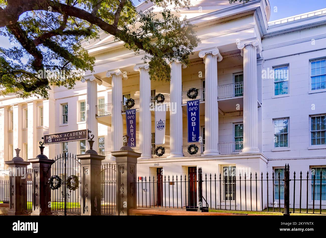 Die Barton Academy, die erste öffentliche Schule in Alabama, wird am 30. November 2022 in Mobile, Alabama. Stockfoto