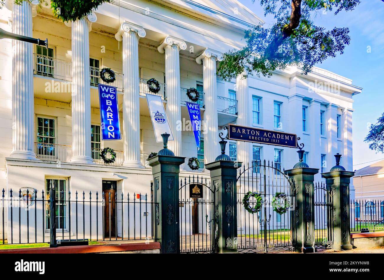 Die Barton Academy, die erste öffentliche Schule in Alabama, wird am 30. November 2022 in Mobile, Alabama. Stockfoto