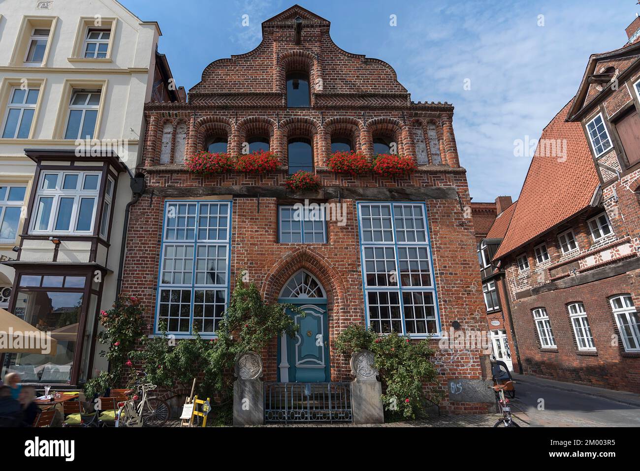 Historisches Giebelhaus, Lüneburg, Niedersachsen, Deutschland, Europa Stockfoto