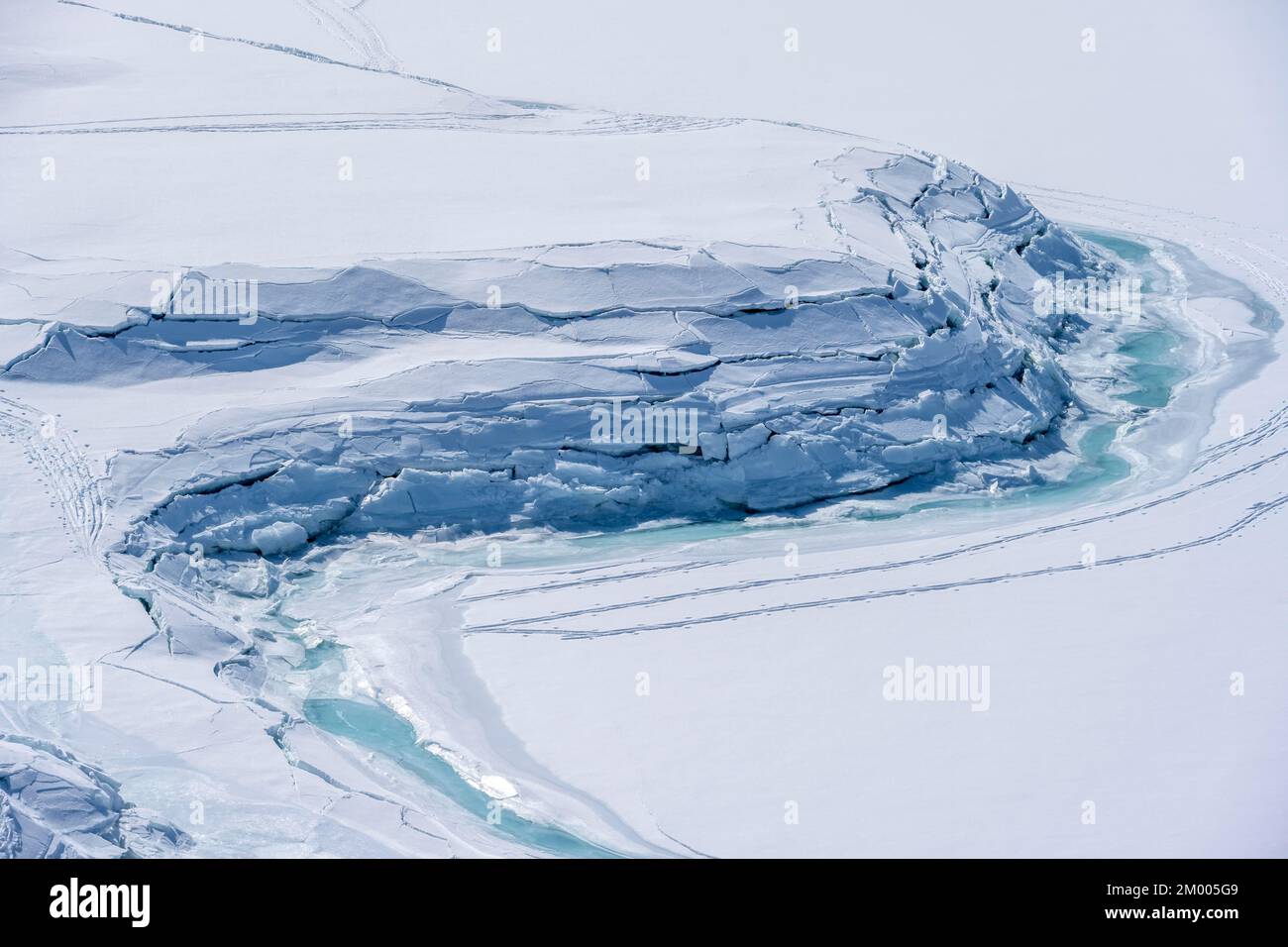 Schnee und Eis, Stubai-Alpen, Kühtai, Tirol, Österreich, Europa Stockfoto