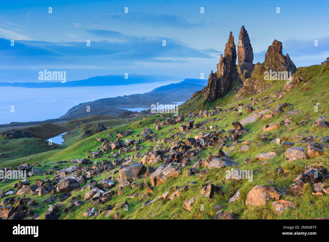 Alter Mann von Storr, Isle of Skye, Schottland, Vereinigtes Königreich, Europa Stockfoto