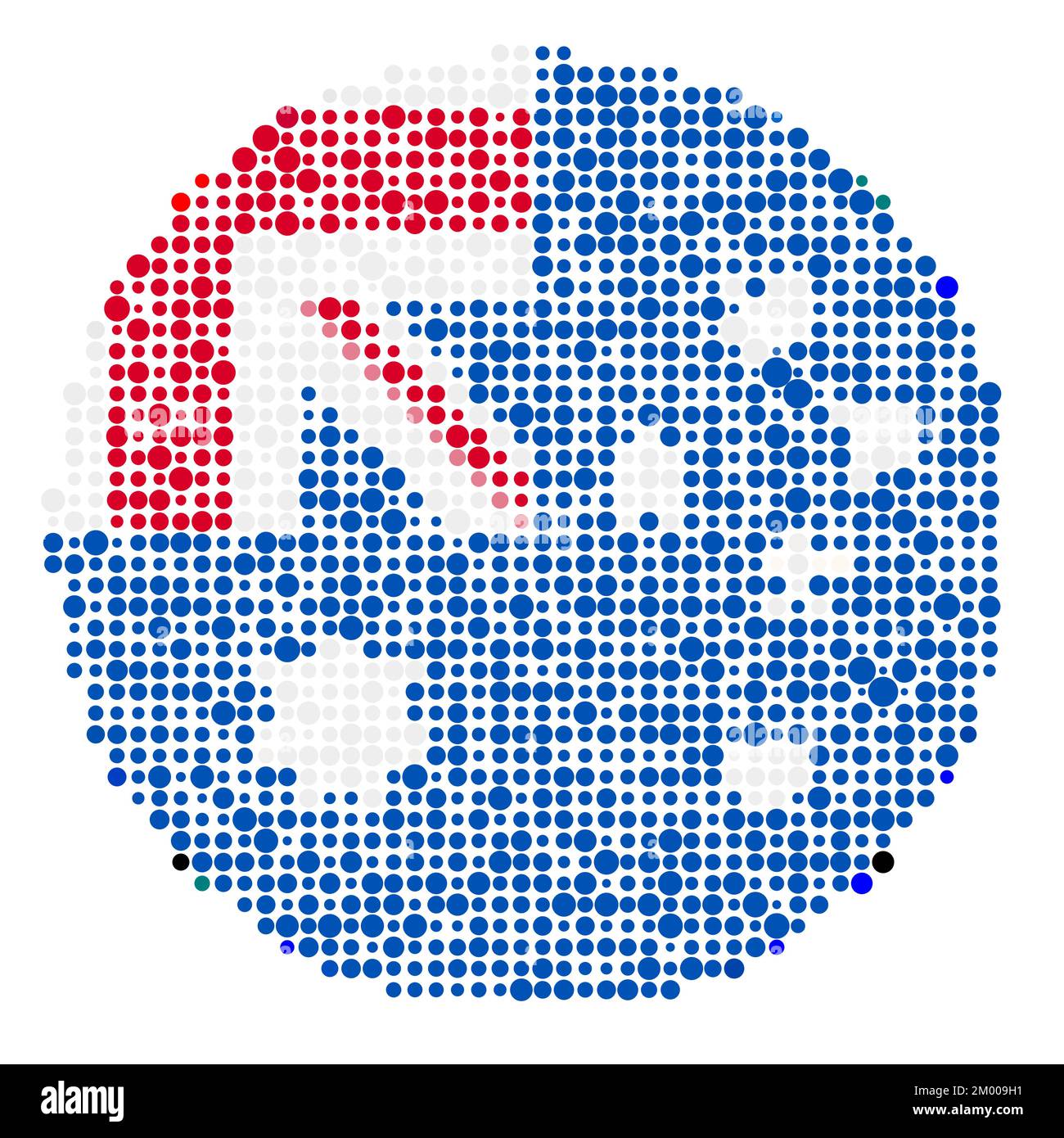 Abgeleitete Musterabbildung für Australien Map Silhouette mit Pixeln Stock Vektor