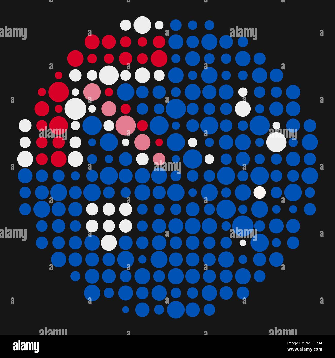 Abgeleitete Musterabbildung für Australien Map Silhouette mit Pixeln Stock Vektor