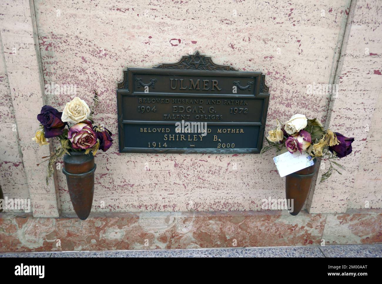 Los Angeles, Kalifornien, USA 18.. Oktober 2022 Regisseur Edgar G. Ulmer's Grave in Hall of David auf dem Hollywood Forever Cemetery am 18. Oktober 2022 in Los Angeles, Kalifornien, USA. Foto: Barry King/Alamy Stock Photo Stockfoto