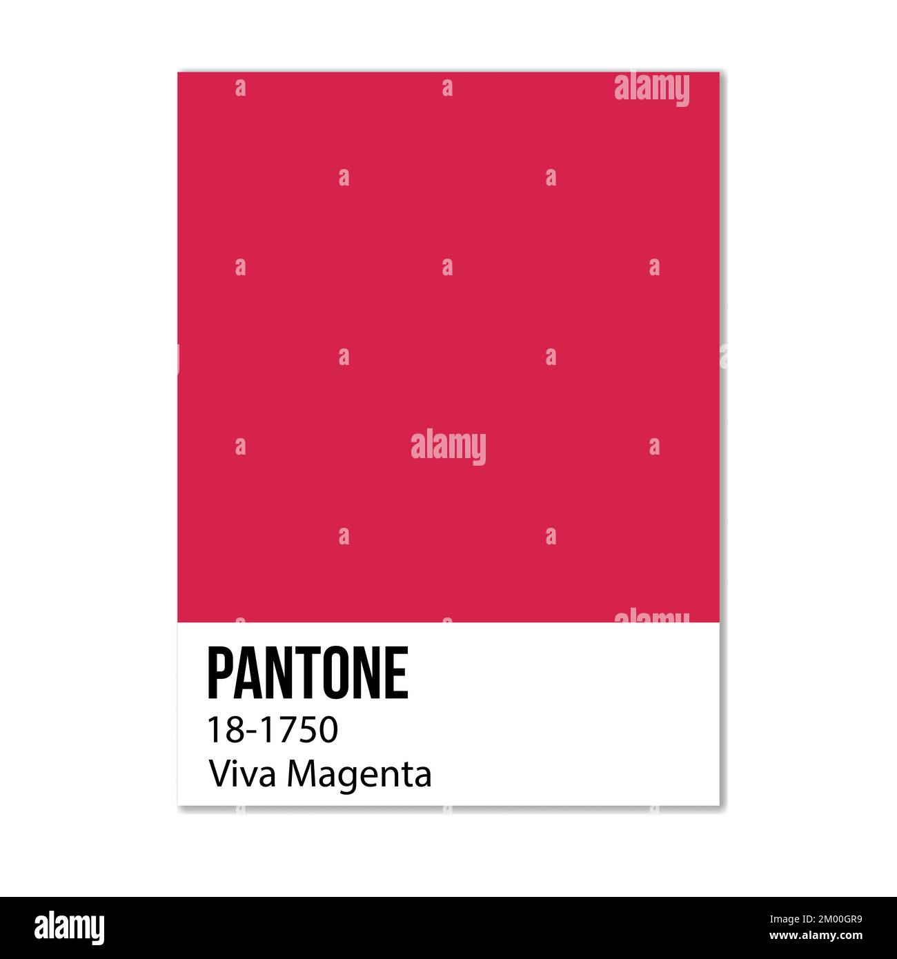 Pantone 18-1750 Viva Magenta. Trendfarbe des Jahres 2023. Vektordarstellung Stock Vektor