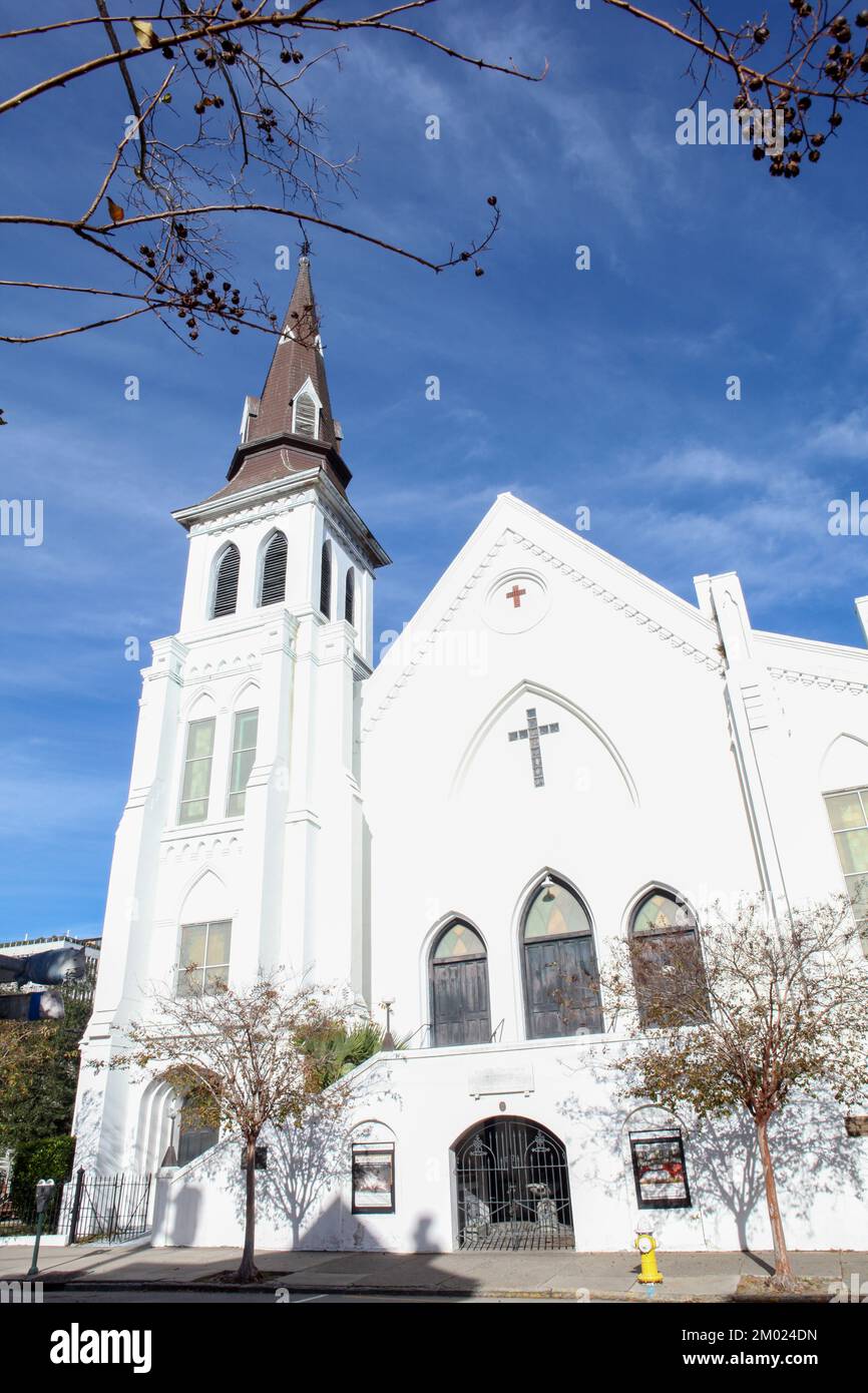 Blick auf die Mother Emanuel AME Church in Charleston, South Carolina Stockfoto