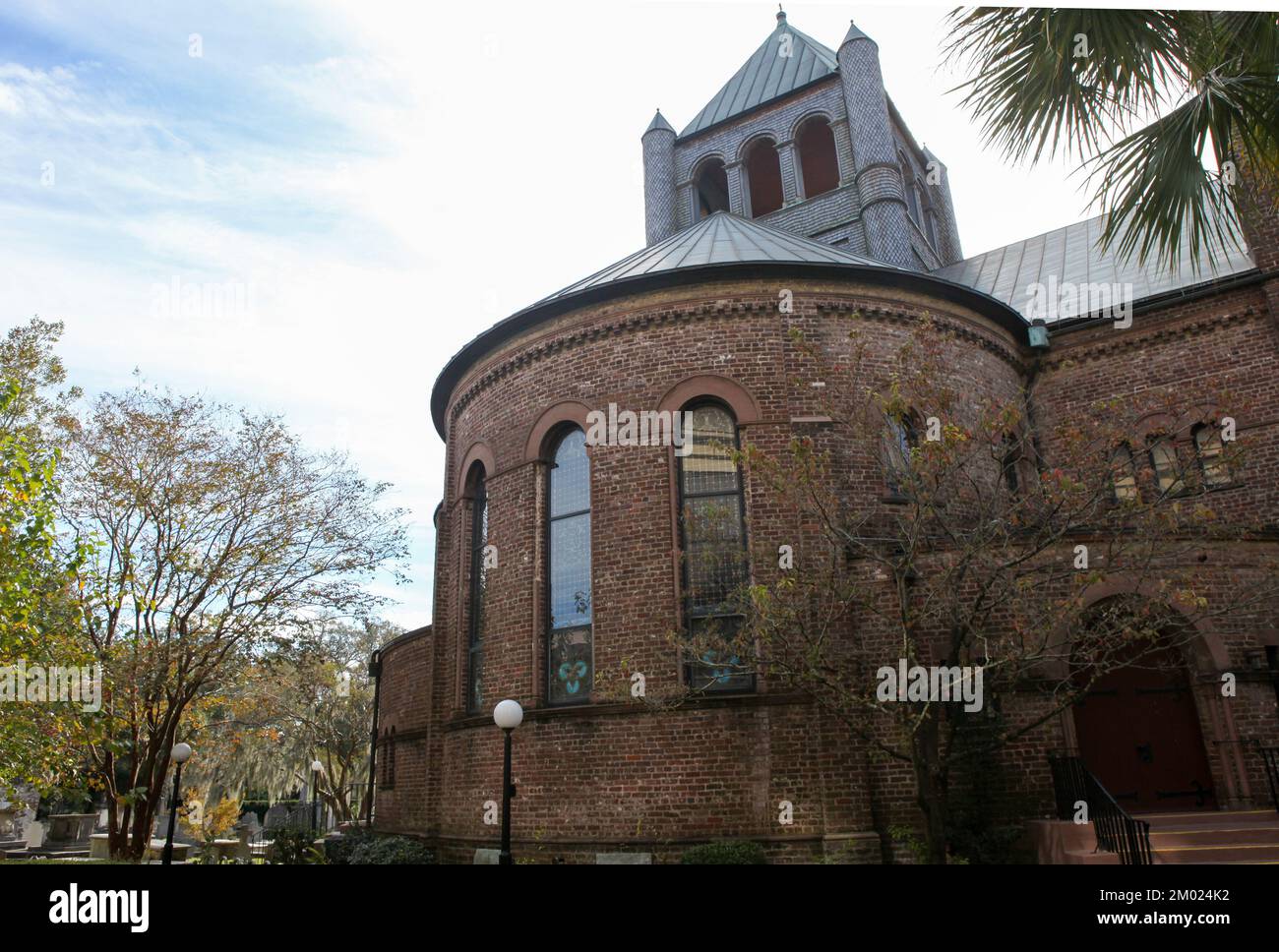 Blick auf die Circular Congregational Church in Charleston, South Carolina Stockfoto