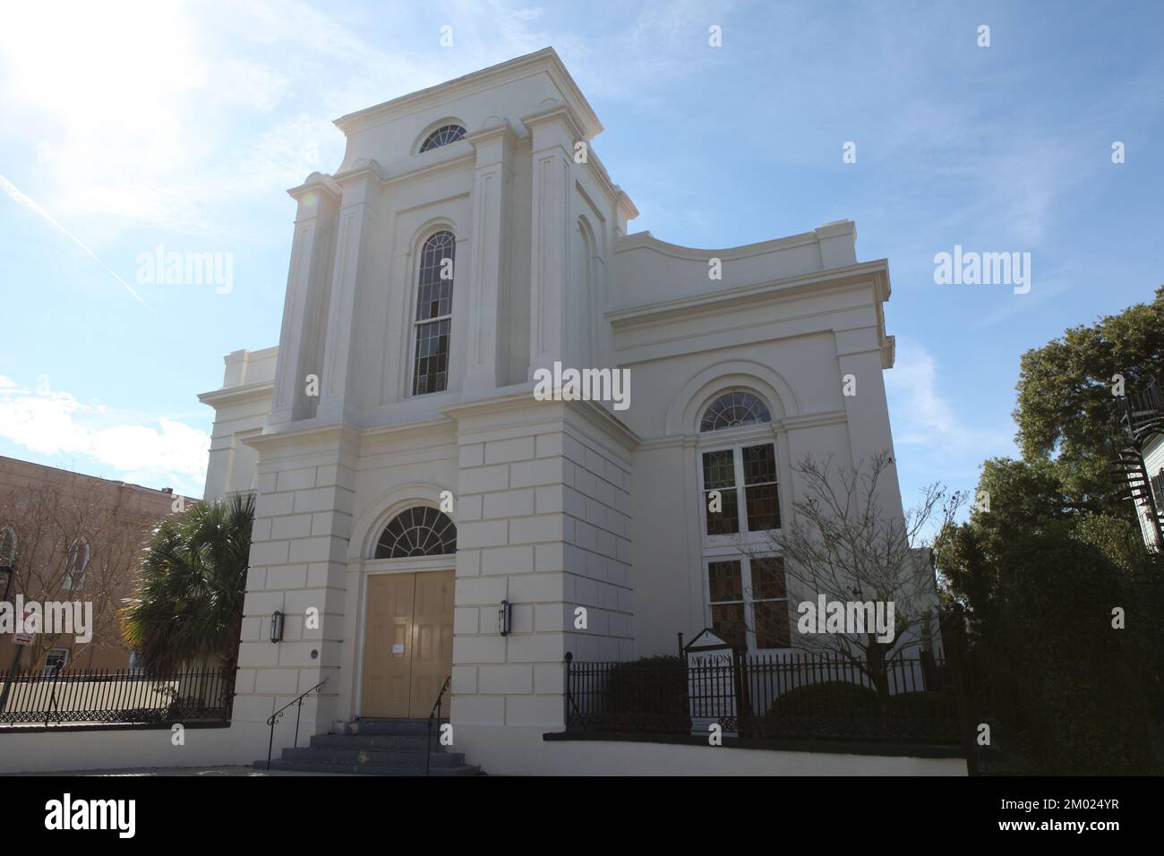 Blick auf die Mount Zion AME Church in Charleston, South Carolina. Stockfoto