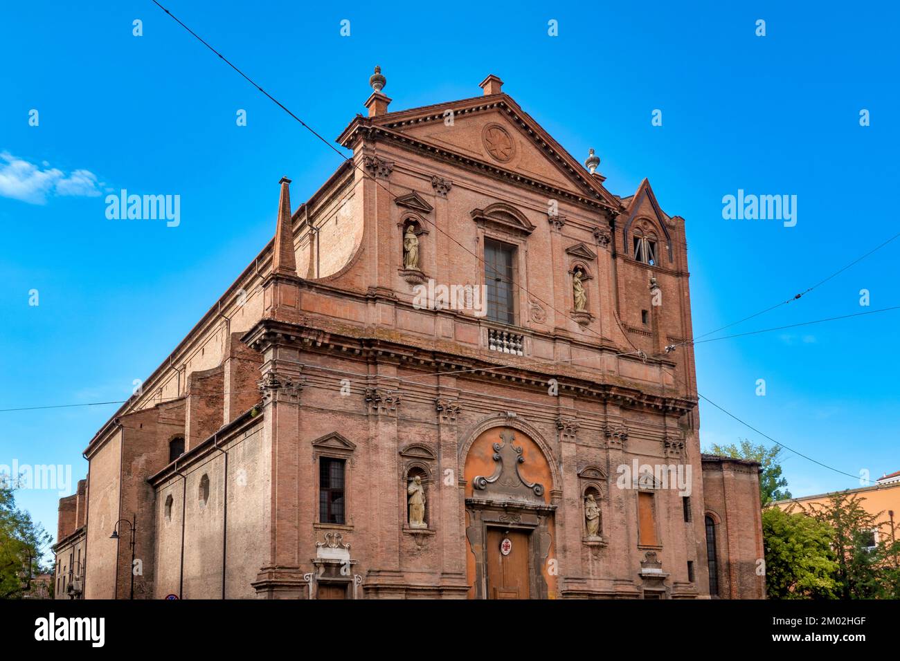 Fassade der Kirche San Domenico, Ferara, Italien Stockfoto