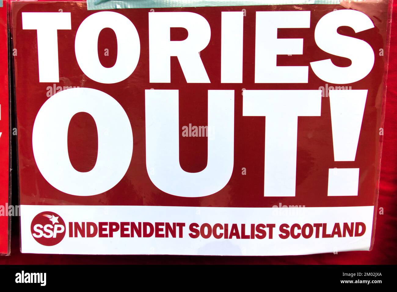 Schottische sozialistische Partei, die sich auszieht Stockfoto