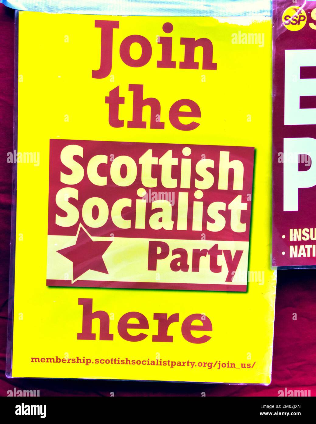 Schottische sozialistische Partei, die sich auszieht Stockfoto