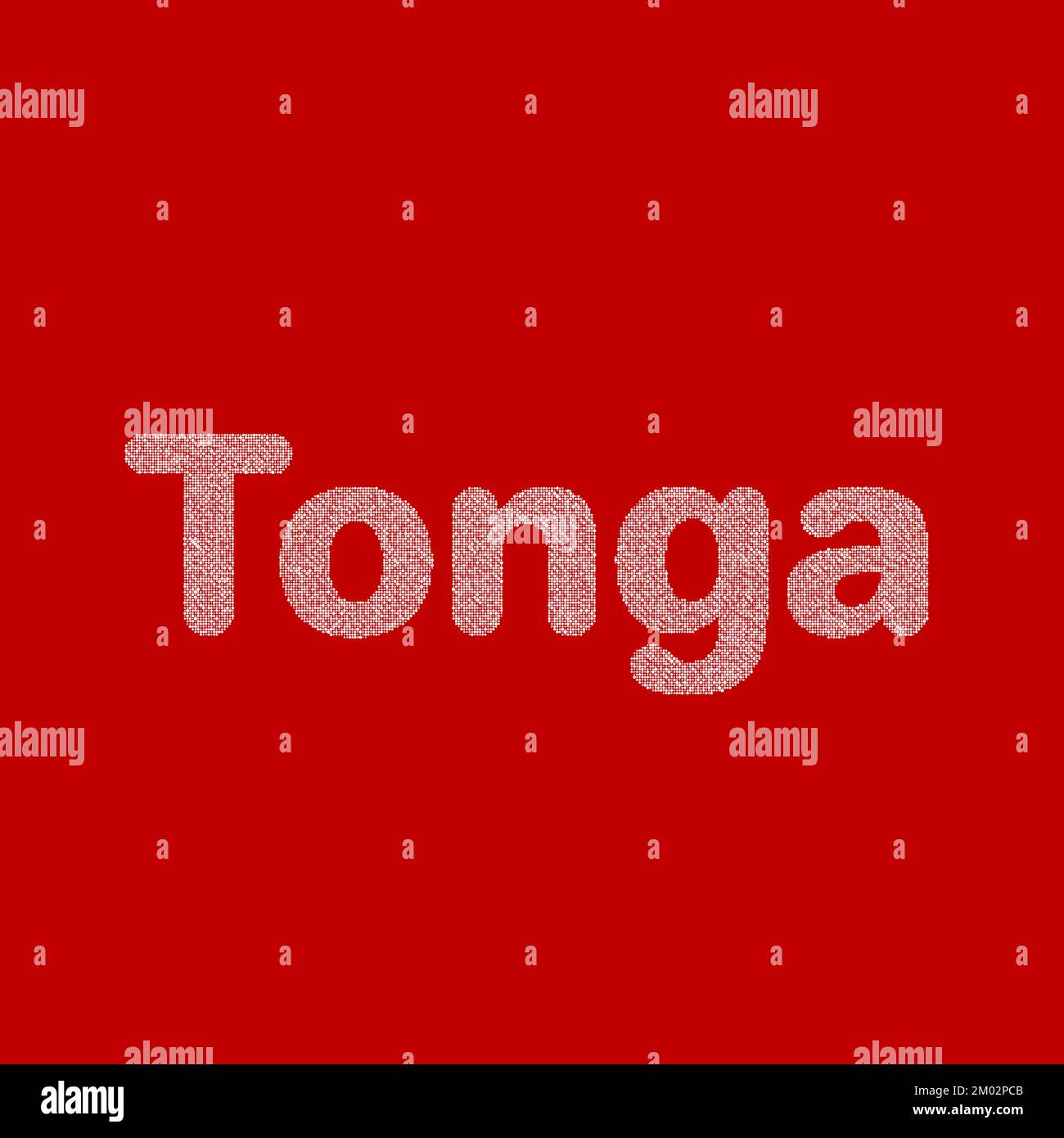 Tonga Map Silhouette verpixelt abgeleitete Musterdarstellung Stock Vektor