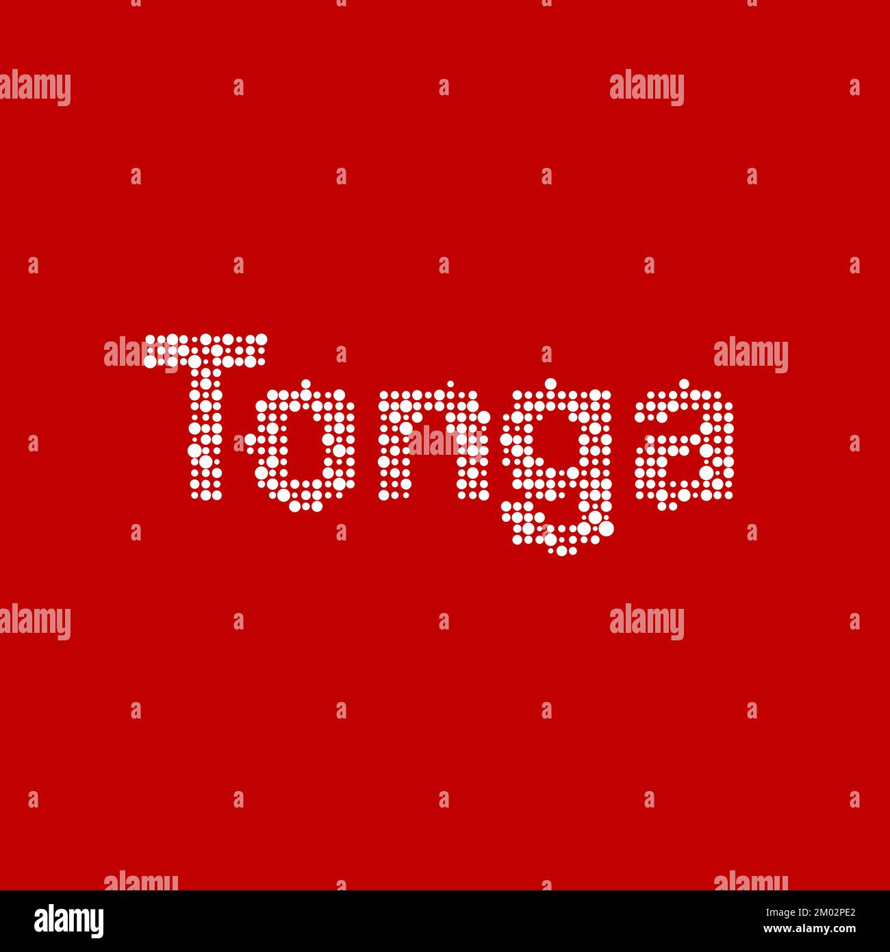 Tonga Map Silhouette verpixelt abgeleitete Musterdarstellung Stock Vektor