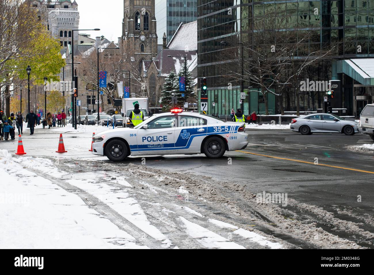 Polizei Auto in Montreal, Quebec, Kanada Stockfoto