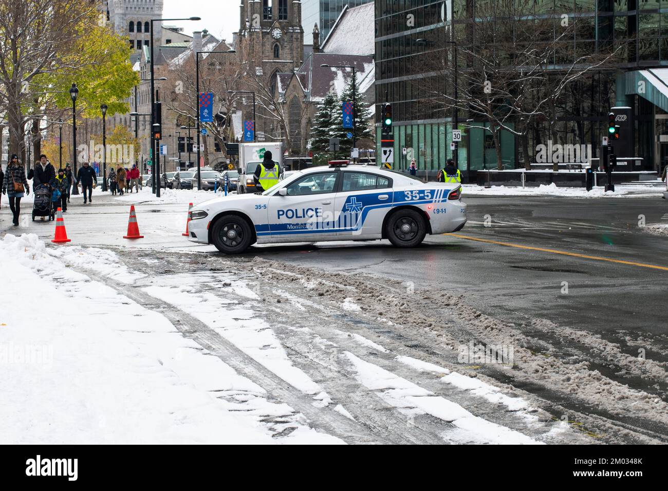 Polizei Auto in Montreal, Quebec, Kanada Stockfoto