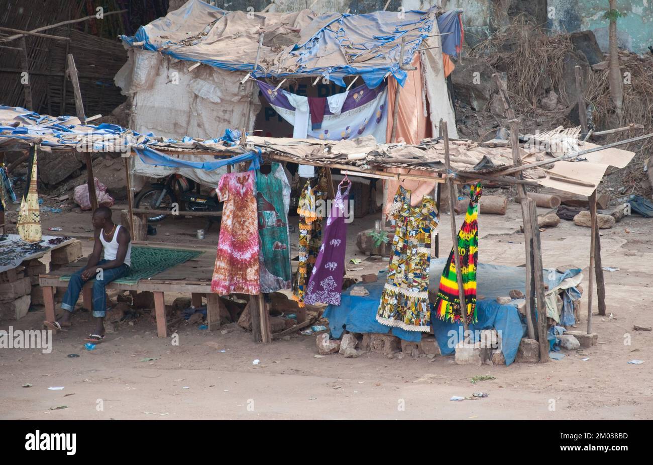 Marktstand mit Souvenirs, Bissau, Guinea-Bissau Stockfoto