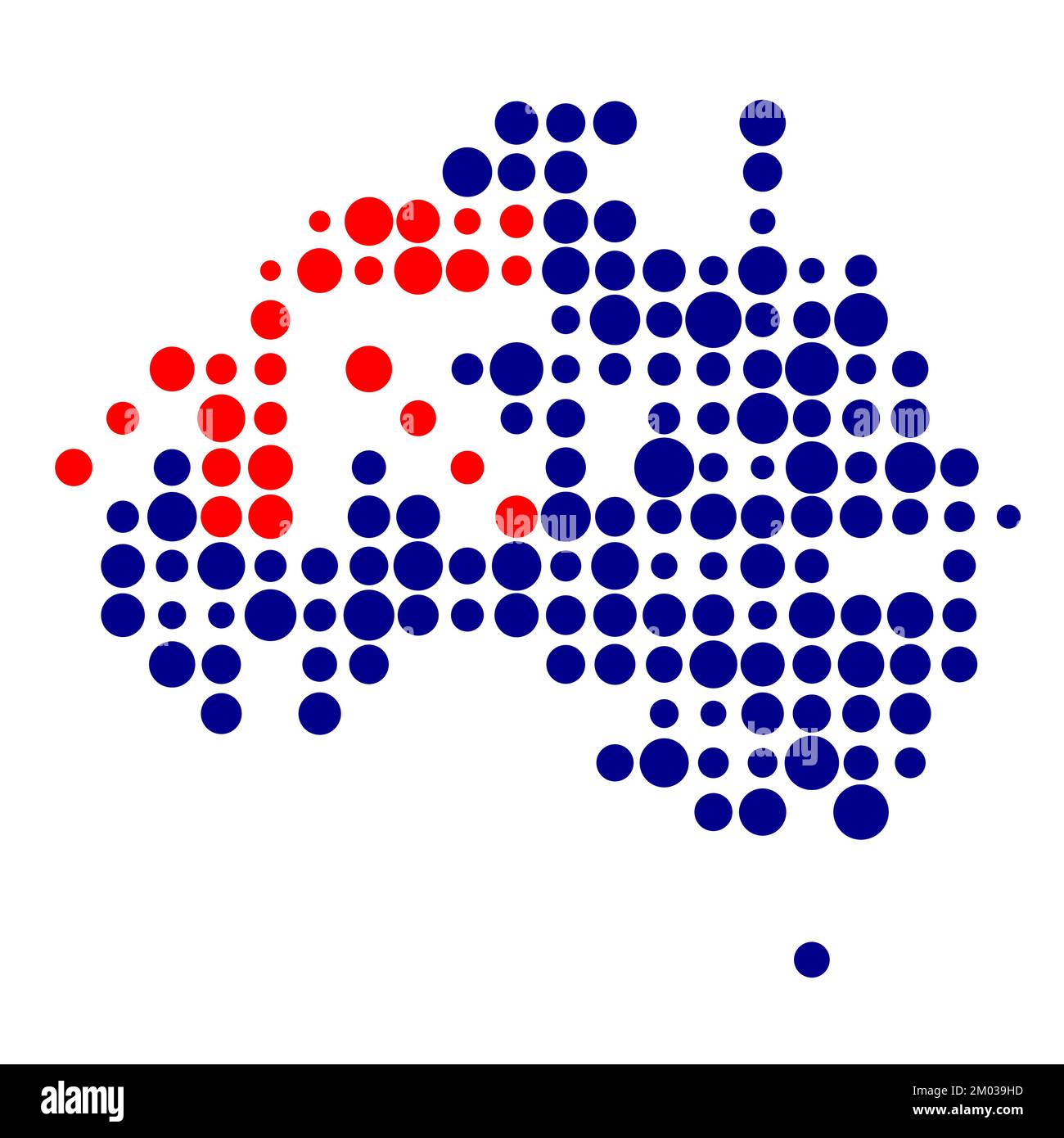 Abgeleitete Musterabbildung für Australien Map Silhouette mit Pixeln Stock Vektor