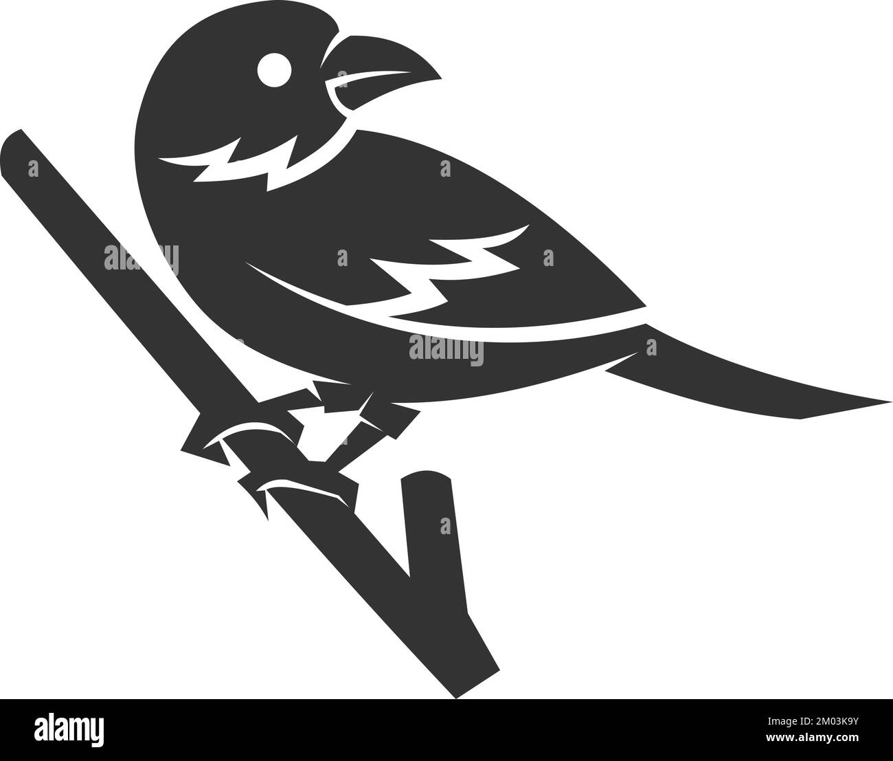 finch-Vogel-Logo-Vorlage Symbol Illustration Markenidentität Stock Vektor