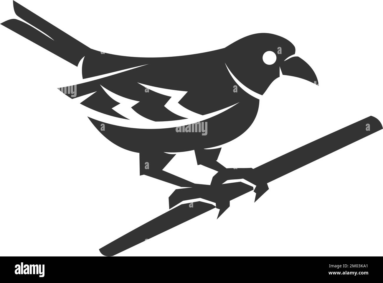 finch-Vogel-Logo-Vorlage Symbol Illustration Markenidentität Stock Vektor