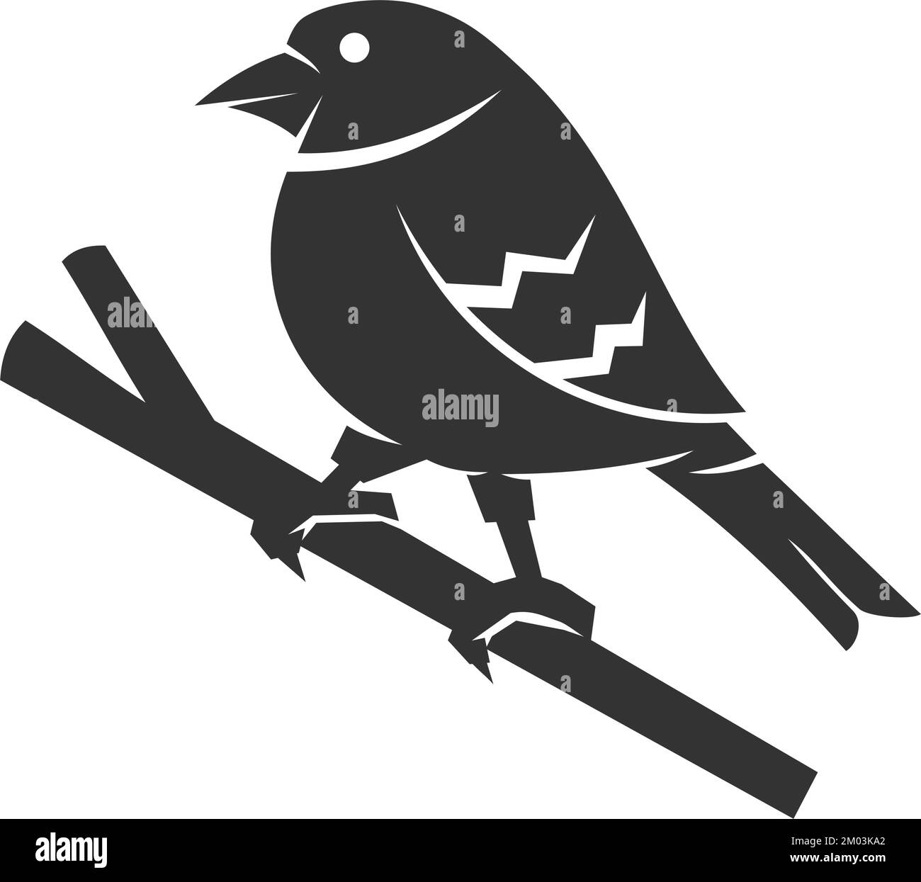 finch-Vogel-Logo-Vorlage Symbol Illustration Markenidentität Stock Vektor