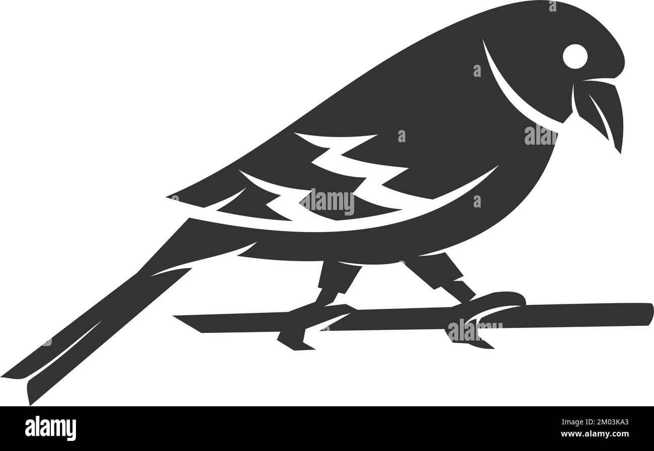 finch-Vogel-Logo-Vorlage Symbol Illustration Markenidentität Stock Vektor