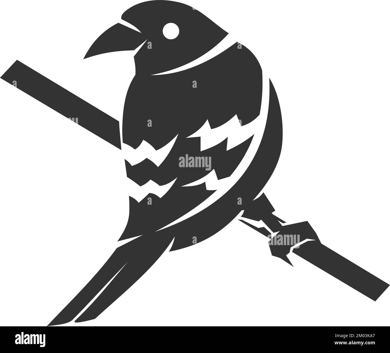 finch-Vogel-Logo-Vorlage Symbol Illustration Markenidentität Stock Vektor