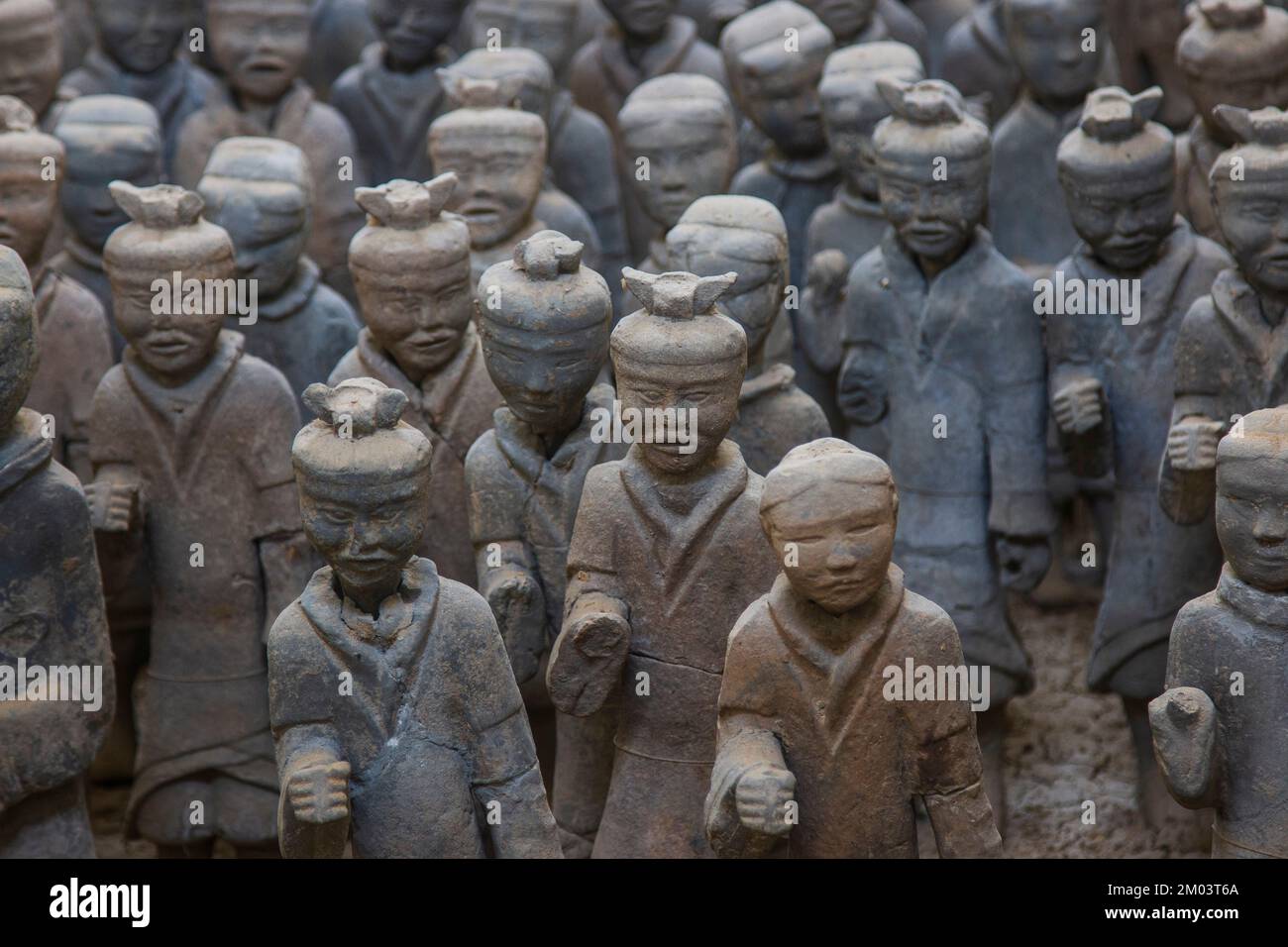 Kleine Terrakotta-Krieger in Xuzhou, Provinz Jiangsu Stockfoto