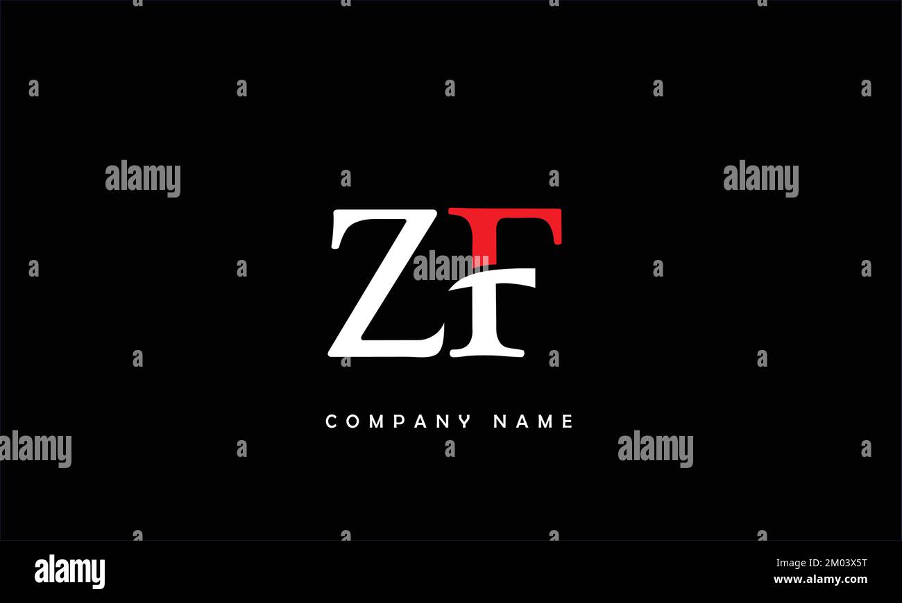 Monogramm mit abstrakten Buchstaben für das ZF,FZ Logo Stock Vektor