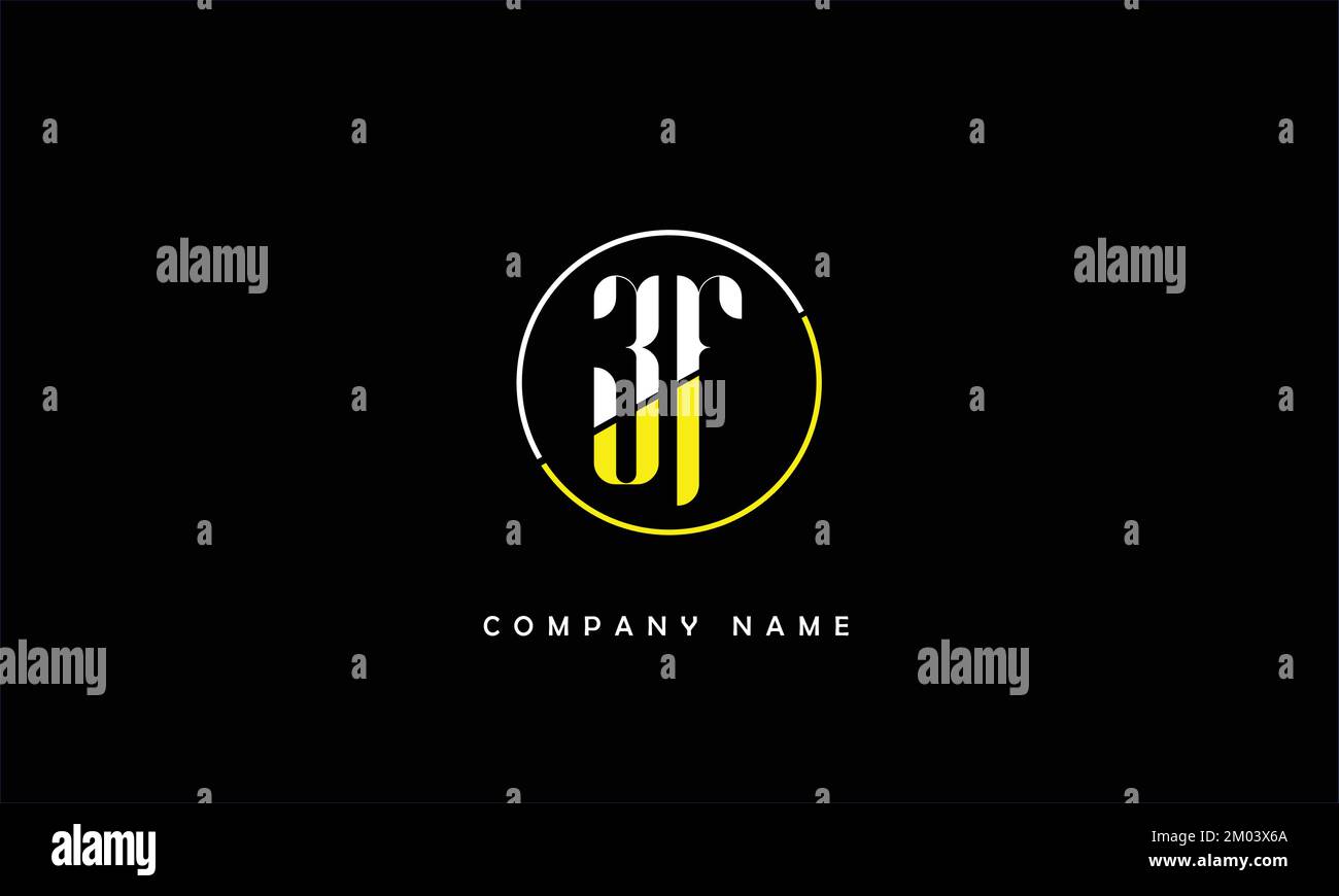 Monogramm mit abstrakten Buchstaben für das ZF,FZ Logo Stock Vektor