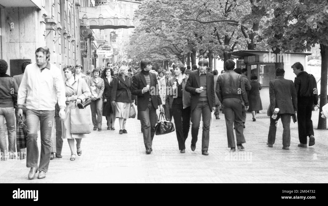 CZE, Tschechische Republik, Prag: CSSR, Land und Menschen. Alltag in einem Land unter kommunistischer Herrschaft. Prag 01.05.1981, Europa Stockfoto