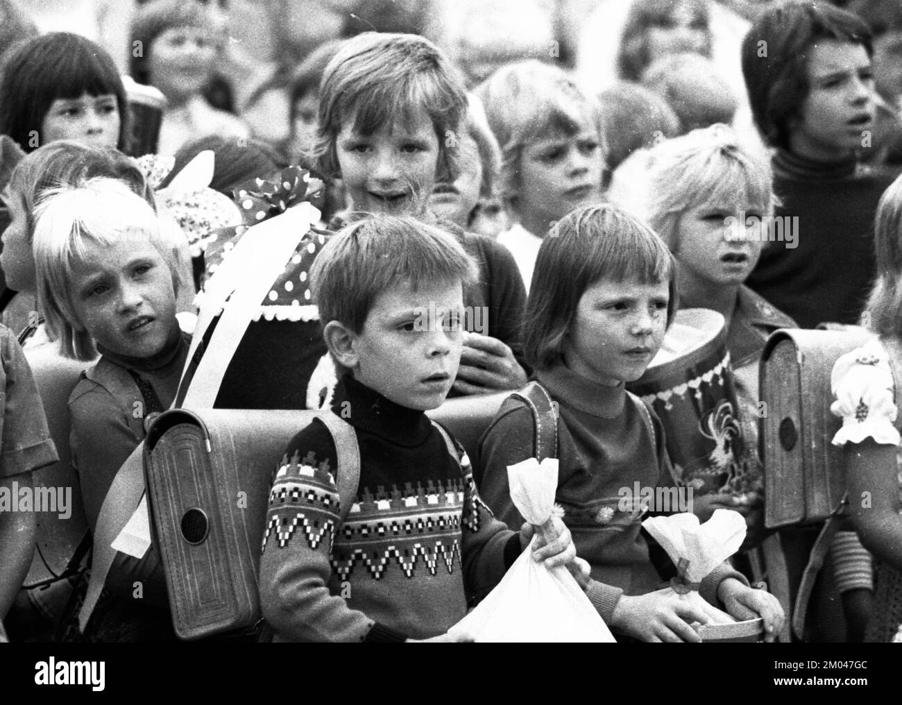 Eingeschrieben in der Schule am 03.09.1975 in Dortmund-Eichlinghofen, Deutschland, Europa Stockfoto