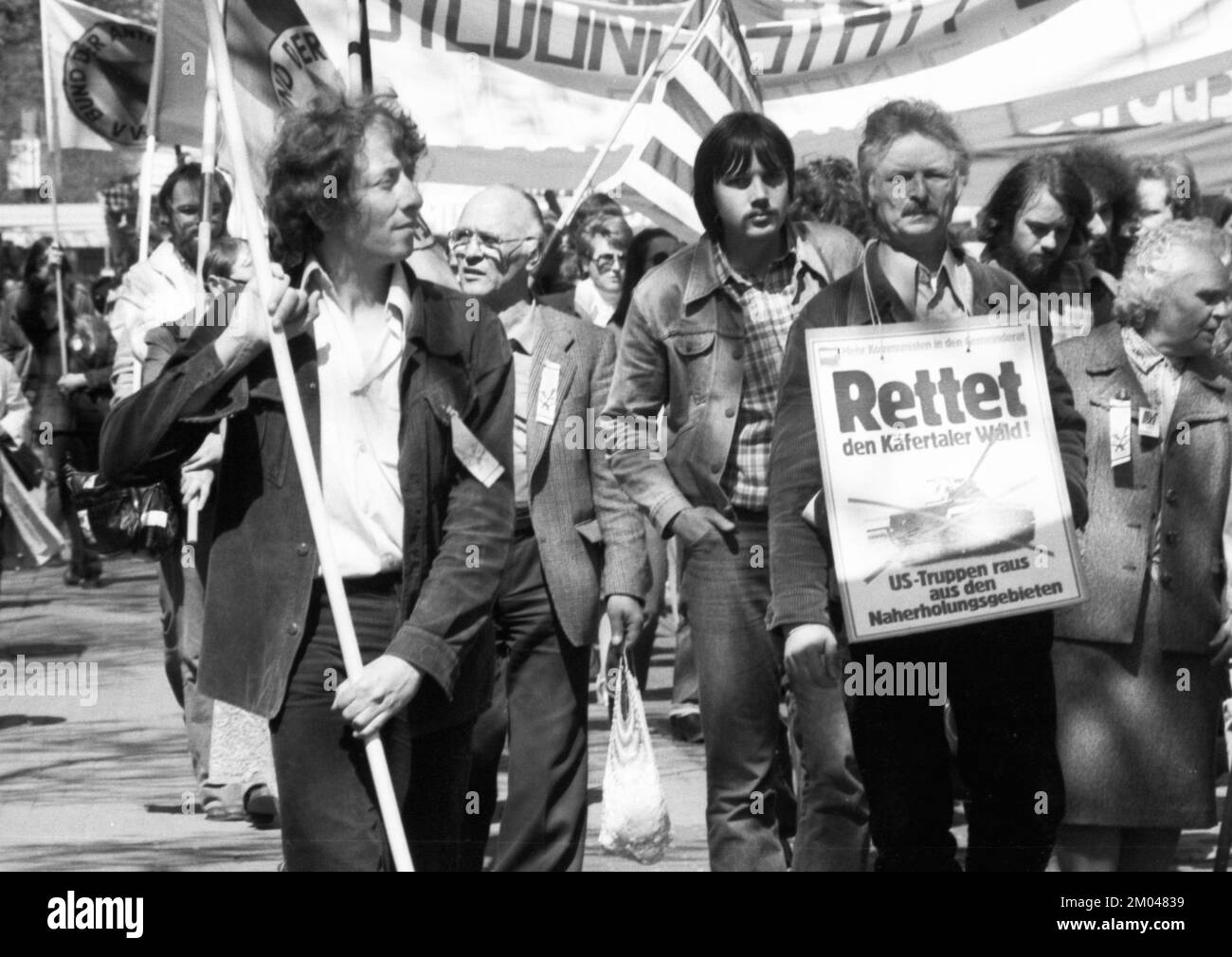 Der 35.-jährige Kongress zur Beendigung der faschistischen Herrschaft wurde von einer Demonstration und Kundgebung am 10. Mai 1980 in Mannheim begleitet Stockfoto